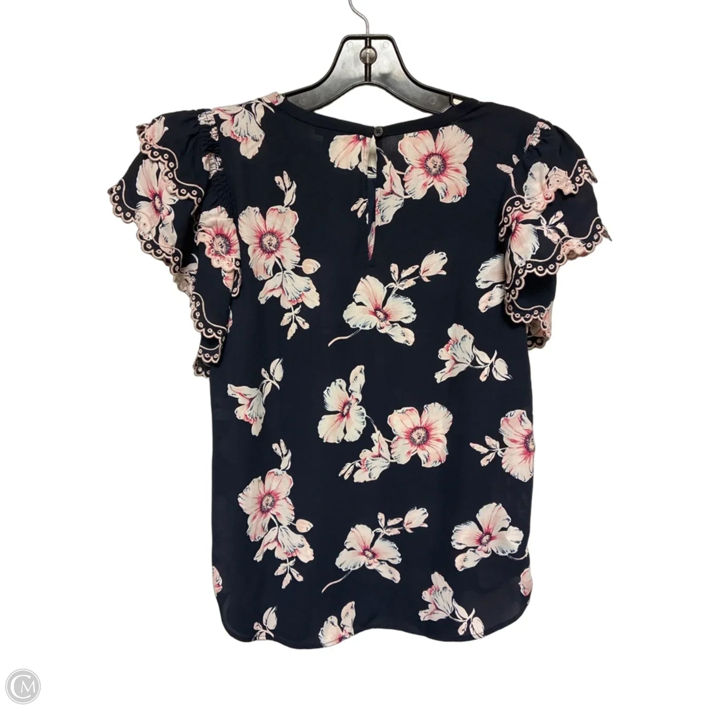 Top Short Sleeve By Ann Taylor In Floral Print, Size: S