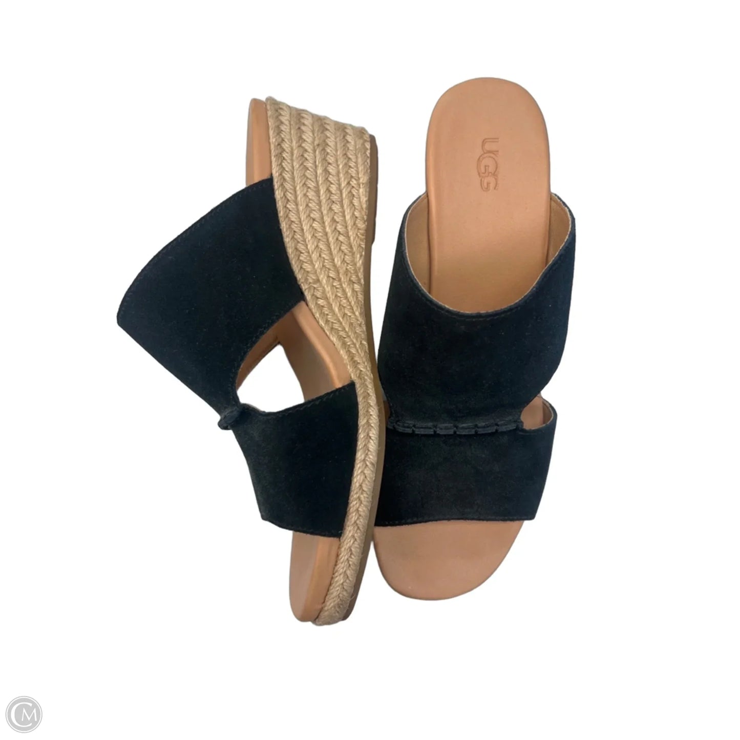 Sandals Designer By Ugg In Black, Size: 9.5