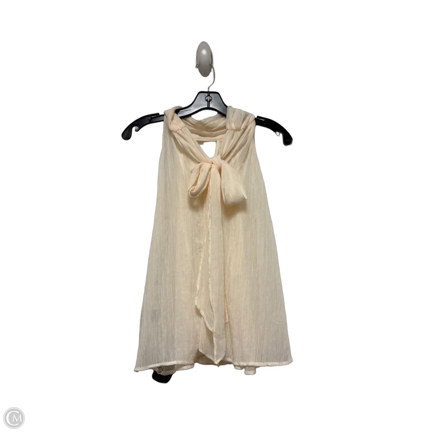 Top Sleeveless By H&m In Cream, Size: Xs