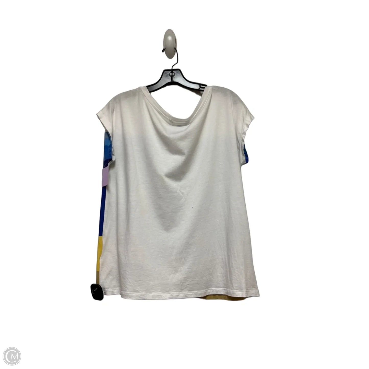 Top Short Sleeve Basic By Lauren By Ralph Lauren In Blue & White, Size: Xl