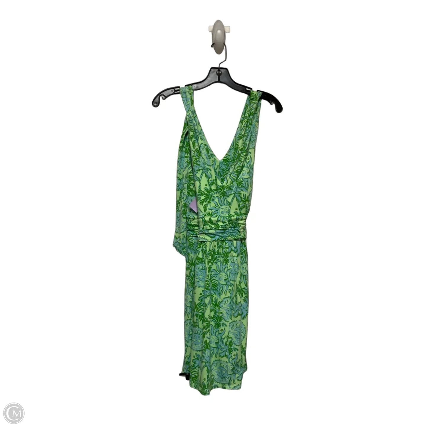 Romper Designer By Lilly Pulitzer In Blue & Green, Size: M