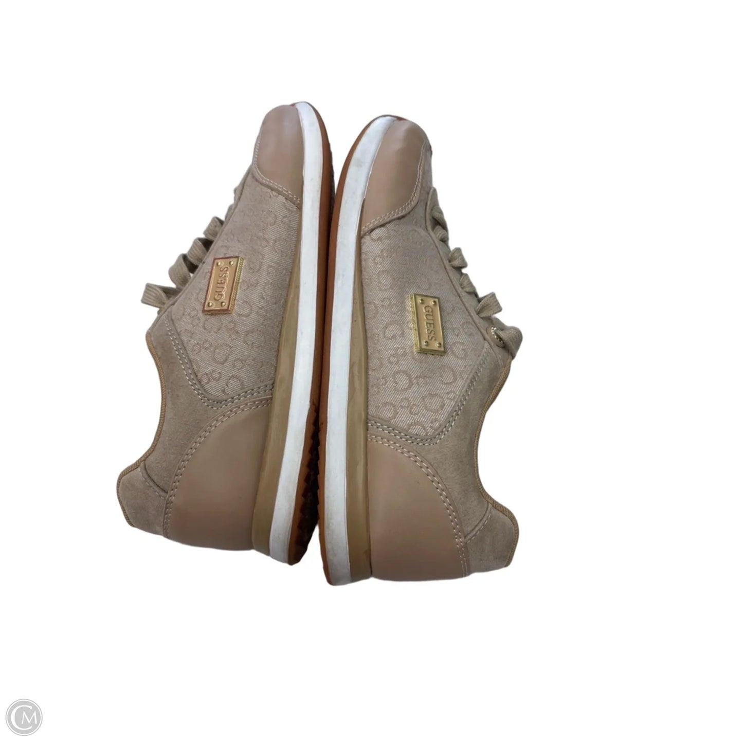 Shoes Sneakers By Guess In Tan, Size: 8.5