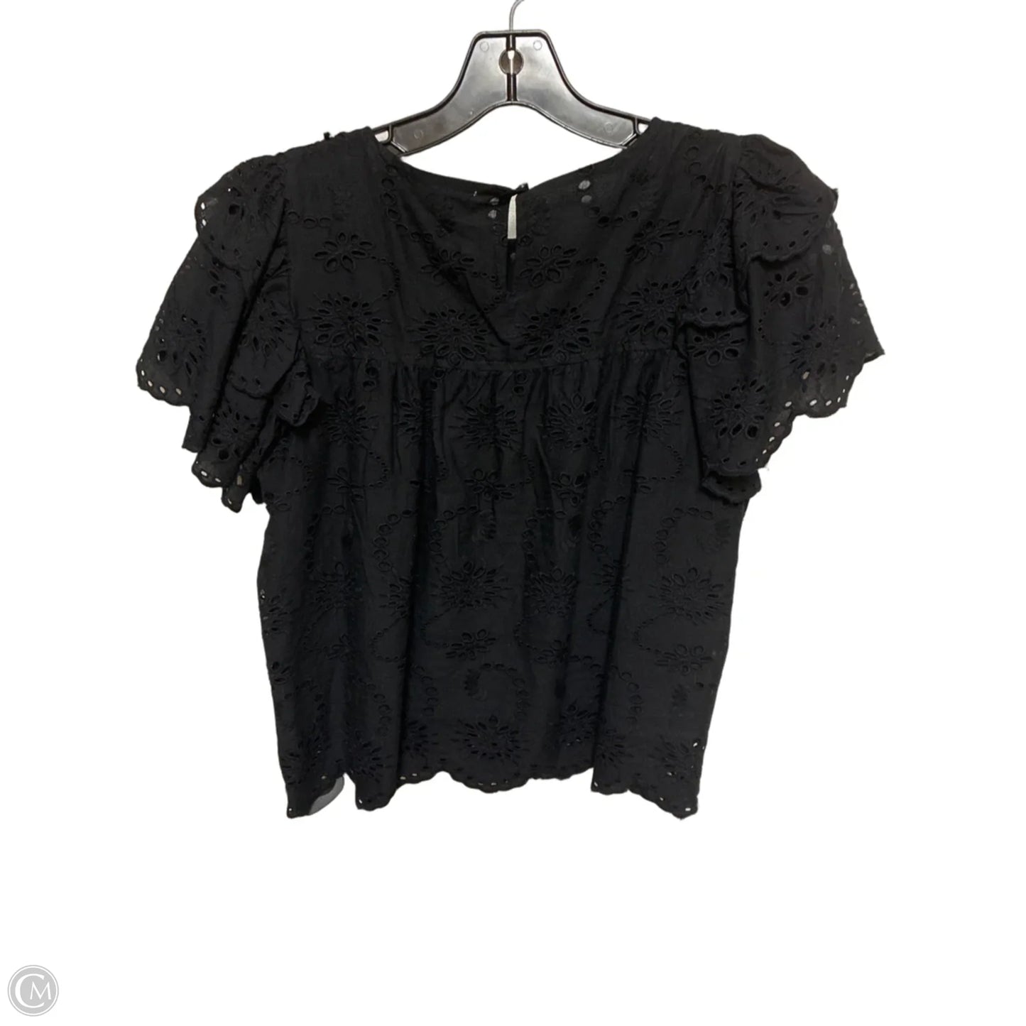 Top Short Sleeve By Chelsea And Theodore In Black, Size: S