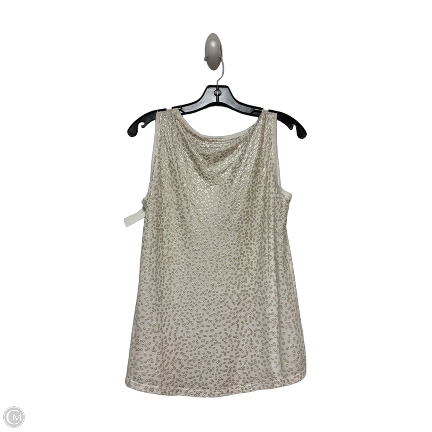 Tank Top By Chicos In Gold & White, Size: S
