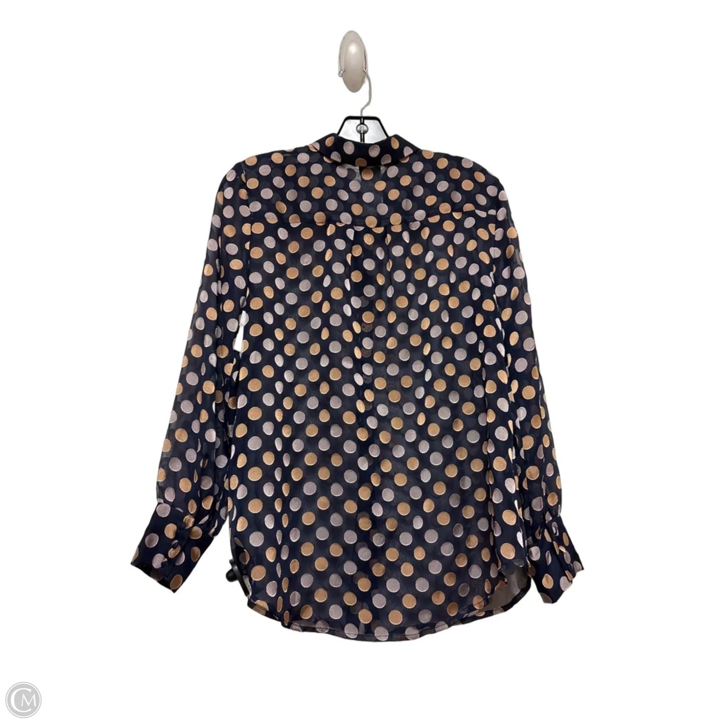 Top Long Sleeve By Chicos In Polkadot Pattern, Size: S