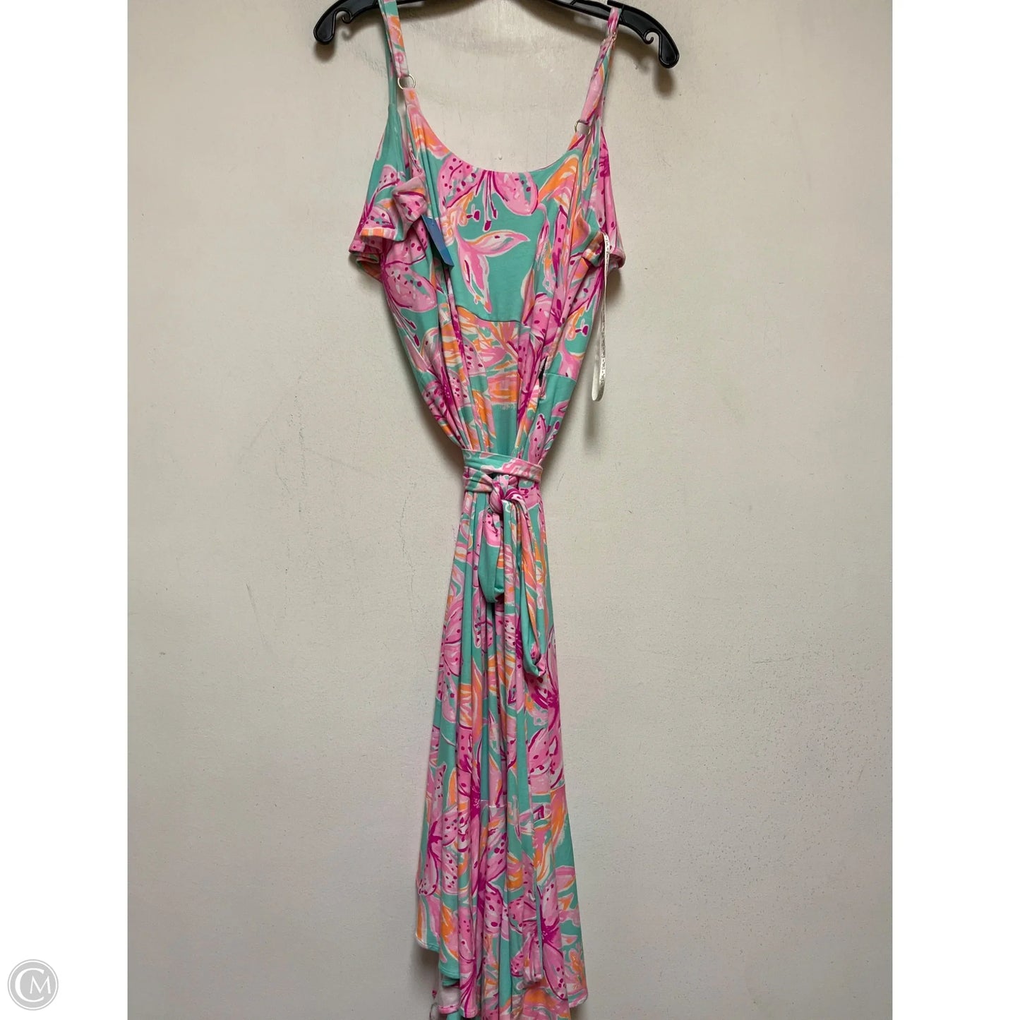 Dress Designer By Lilly Pulitzer In Green & Pink, Size: M