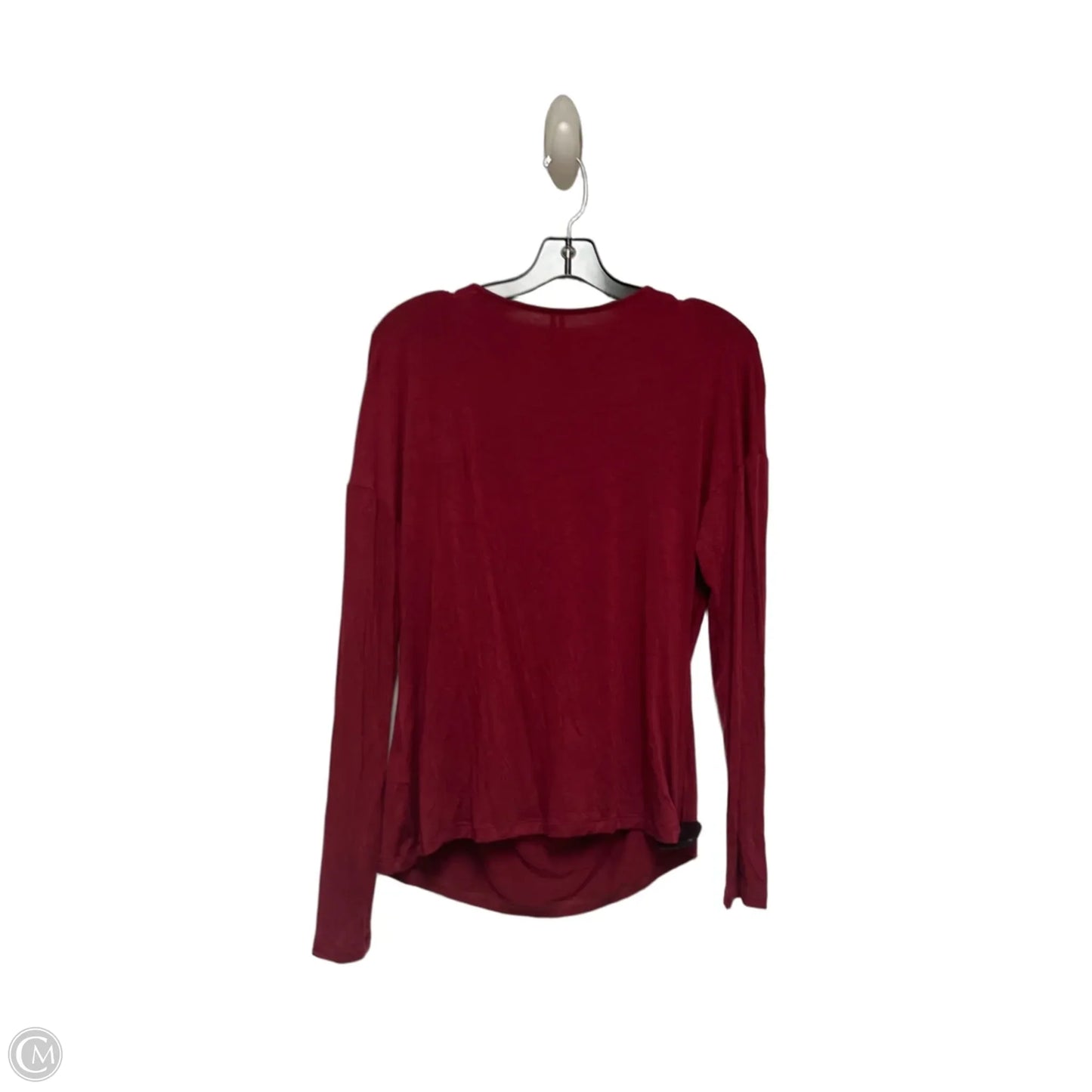 Top Long Sleeve Basic By Anthropologie In Red, Size: L