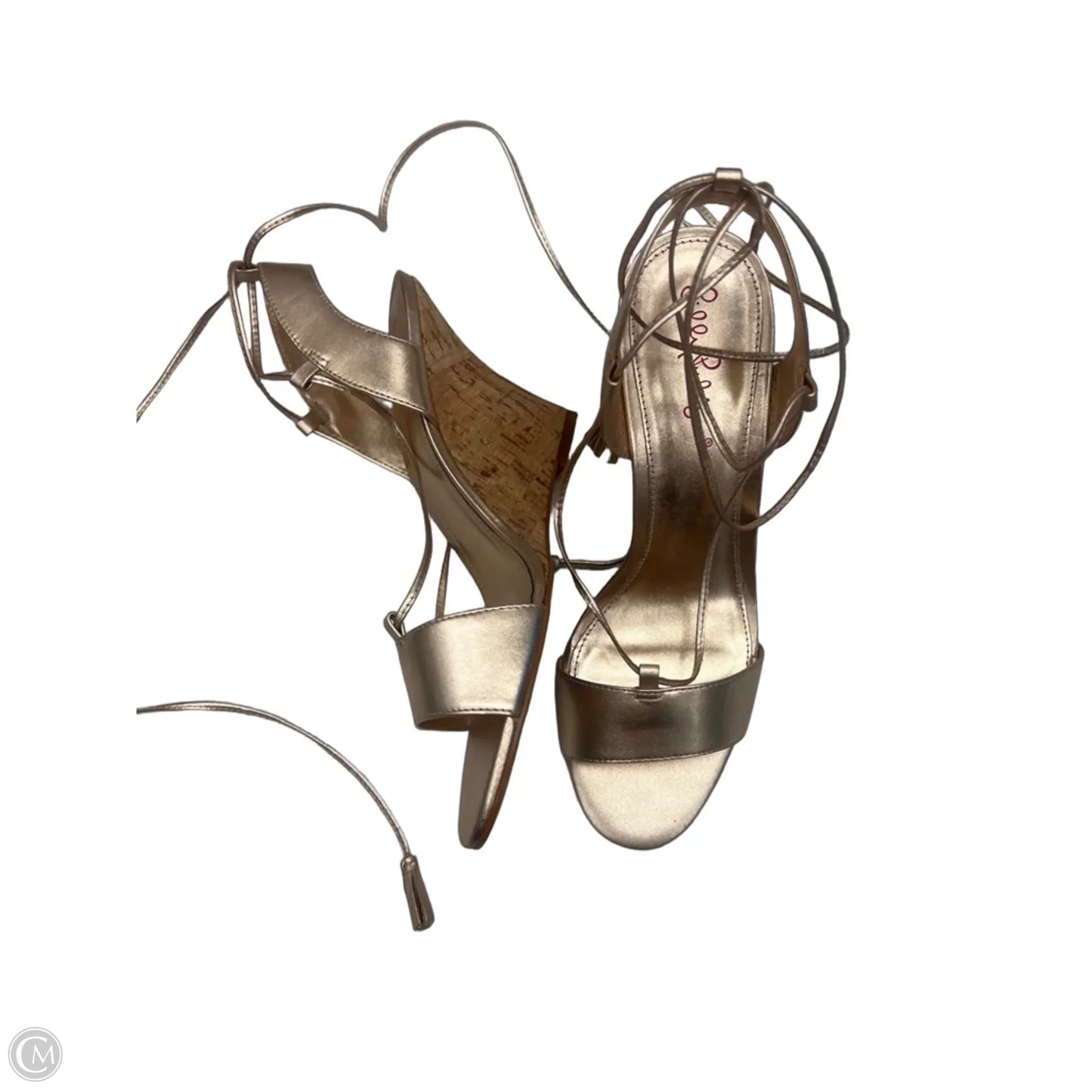 Shoes Designer By Lilly Pulitzer In Gold, Size: 9