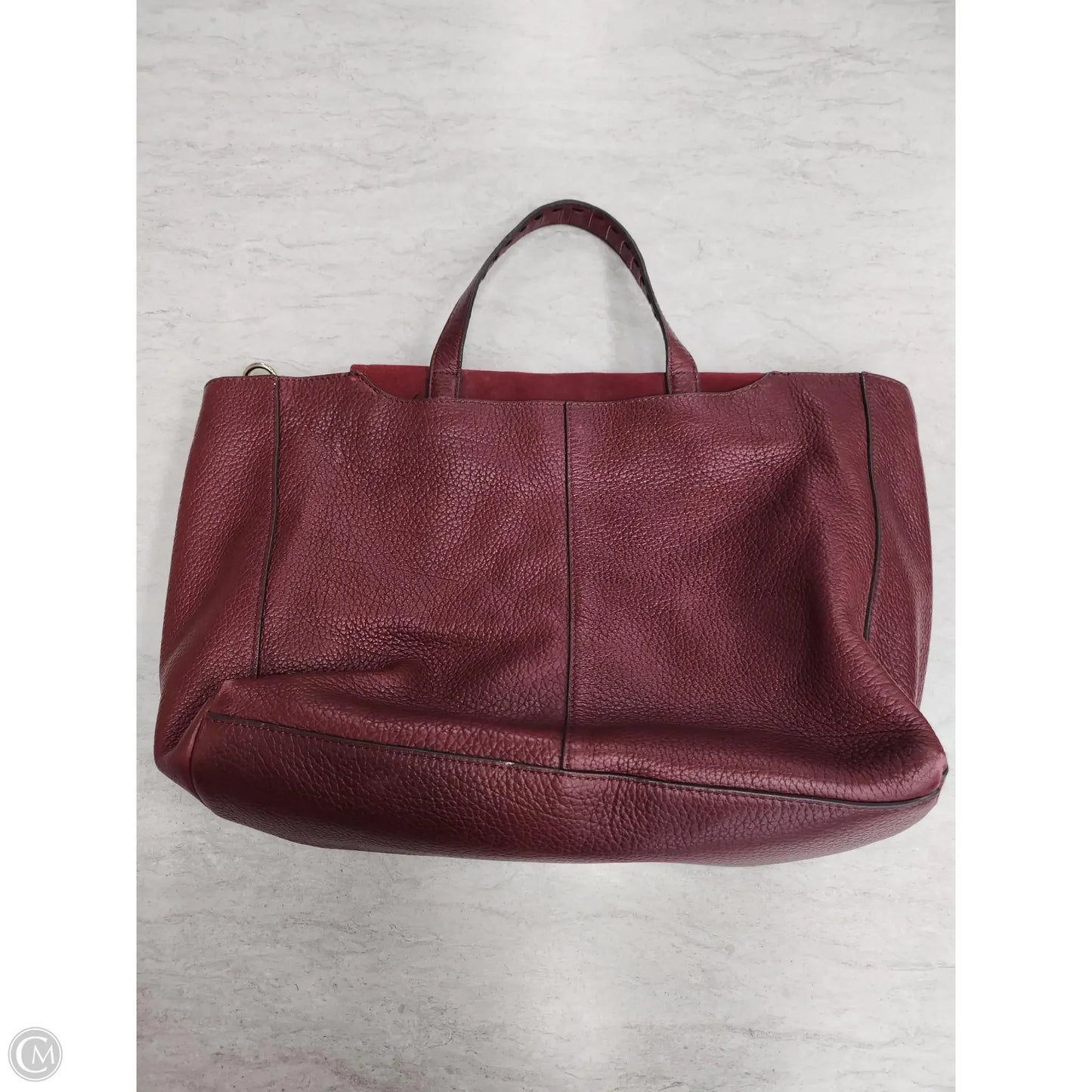 Handbag Leather By Vince Camuto, Size: Medium