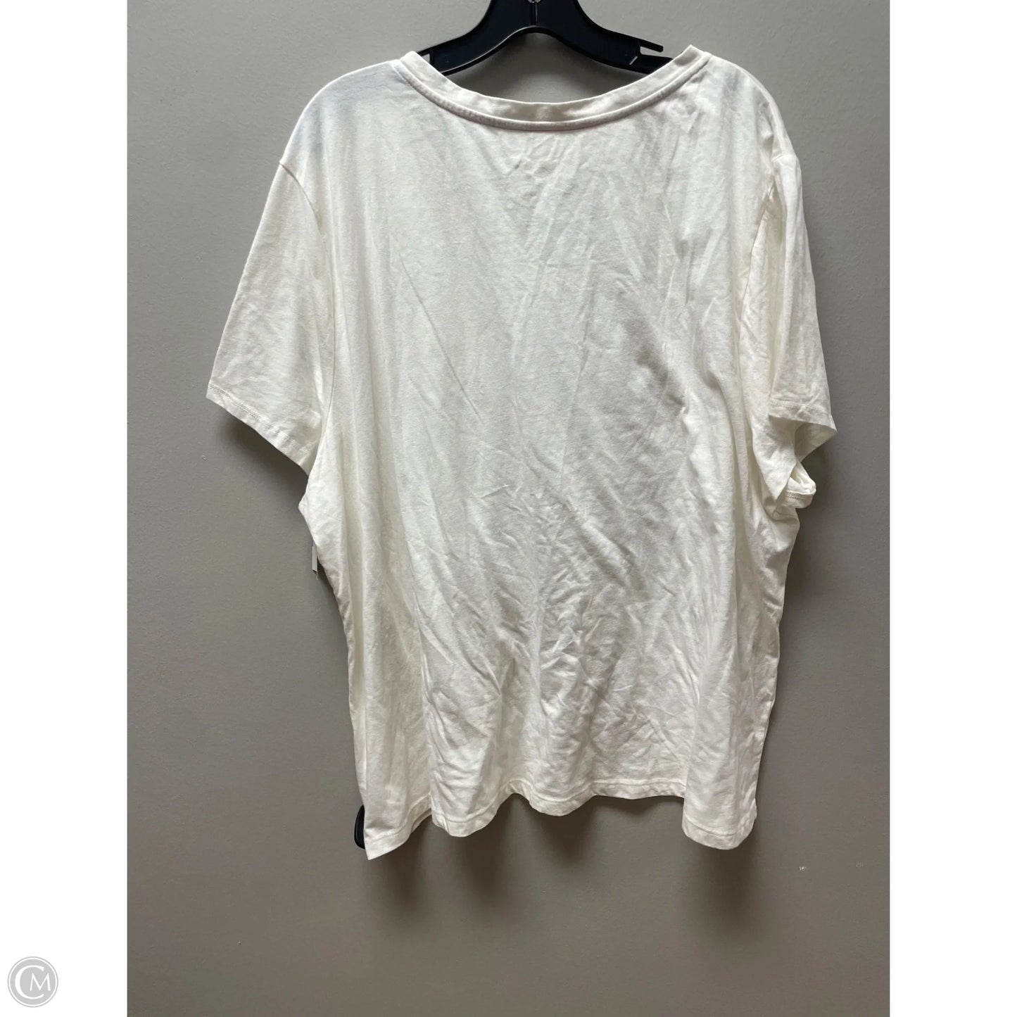 Top Short Sleeve By Coral Bay In Cream, Size: 3x