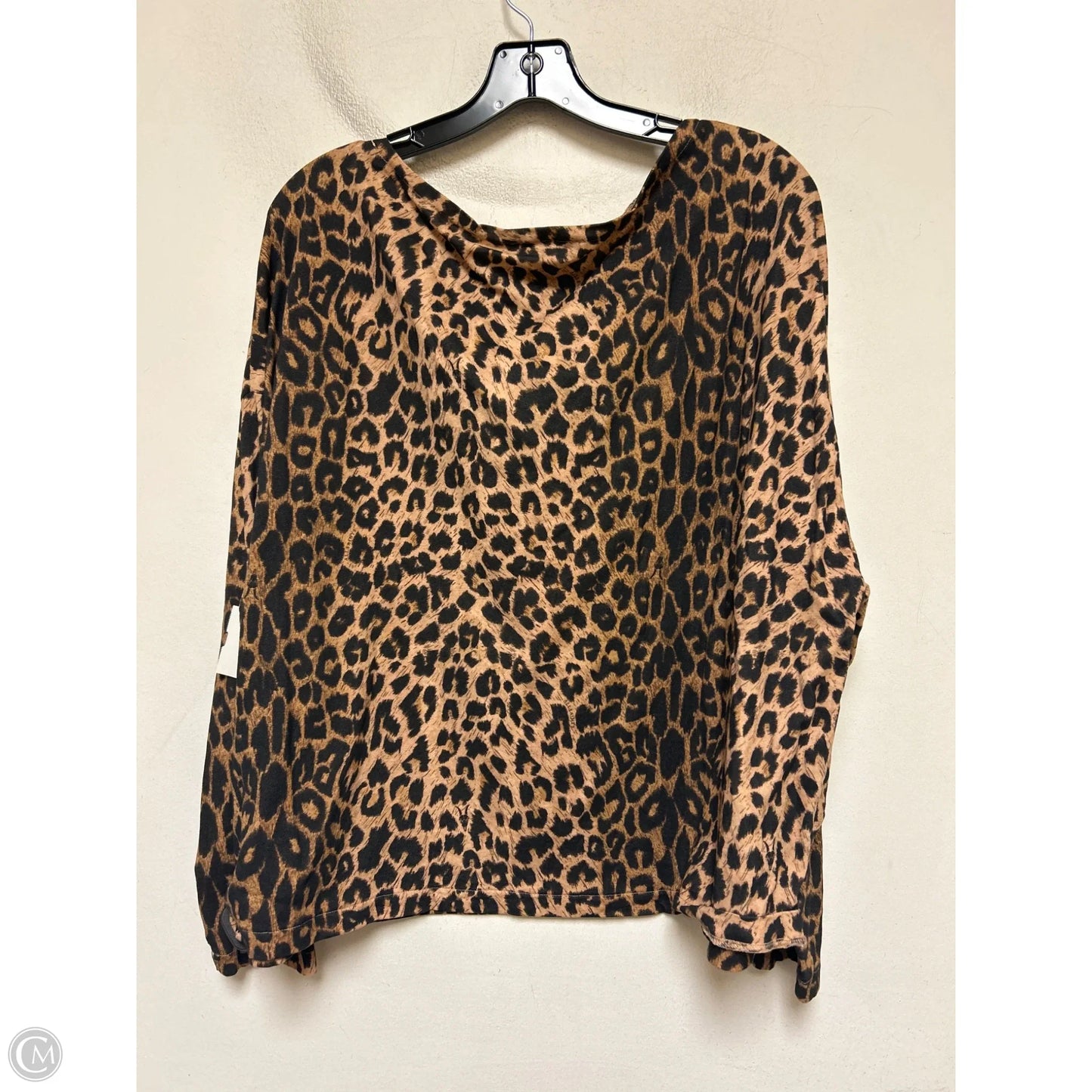 Top Long Sleeve Designer By All Saints In Animal Print, Size: L