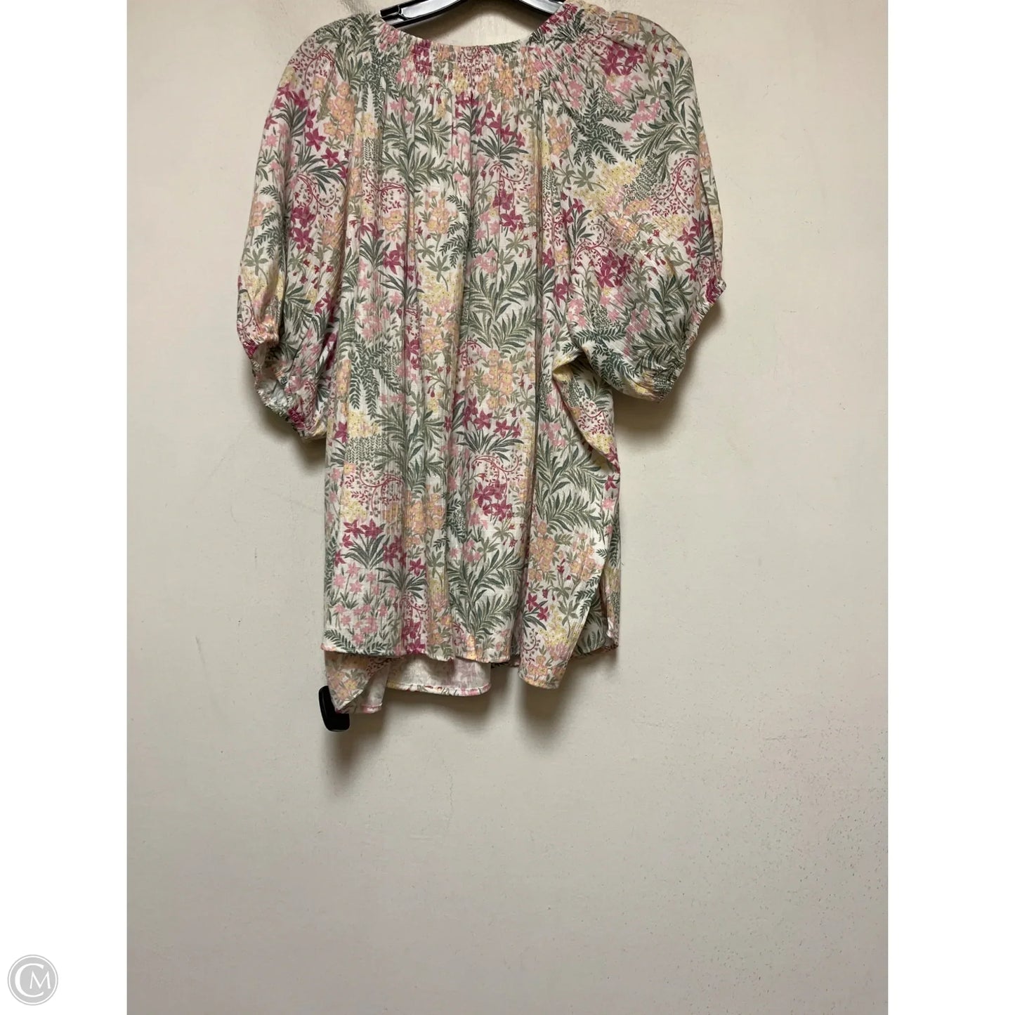 Top Short Sleeve By Wonderly In Floral Print, Size: 2x