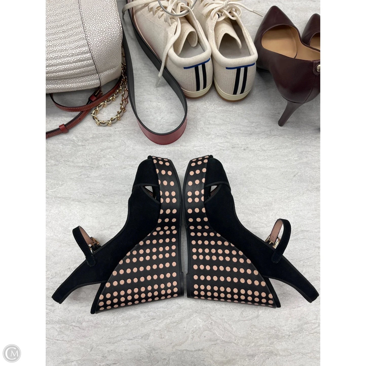 Shoes Designer By Tory Burch In Polkadot Pattern, Size: 7