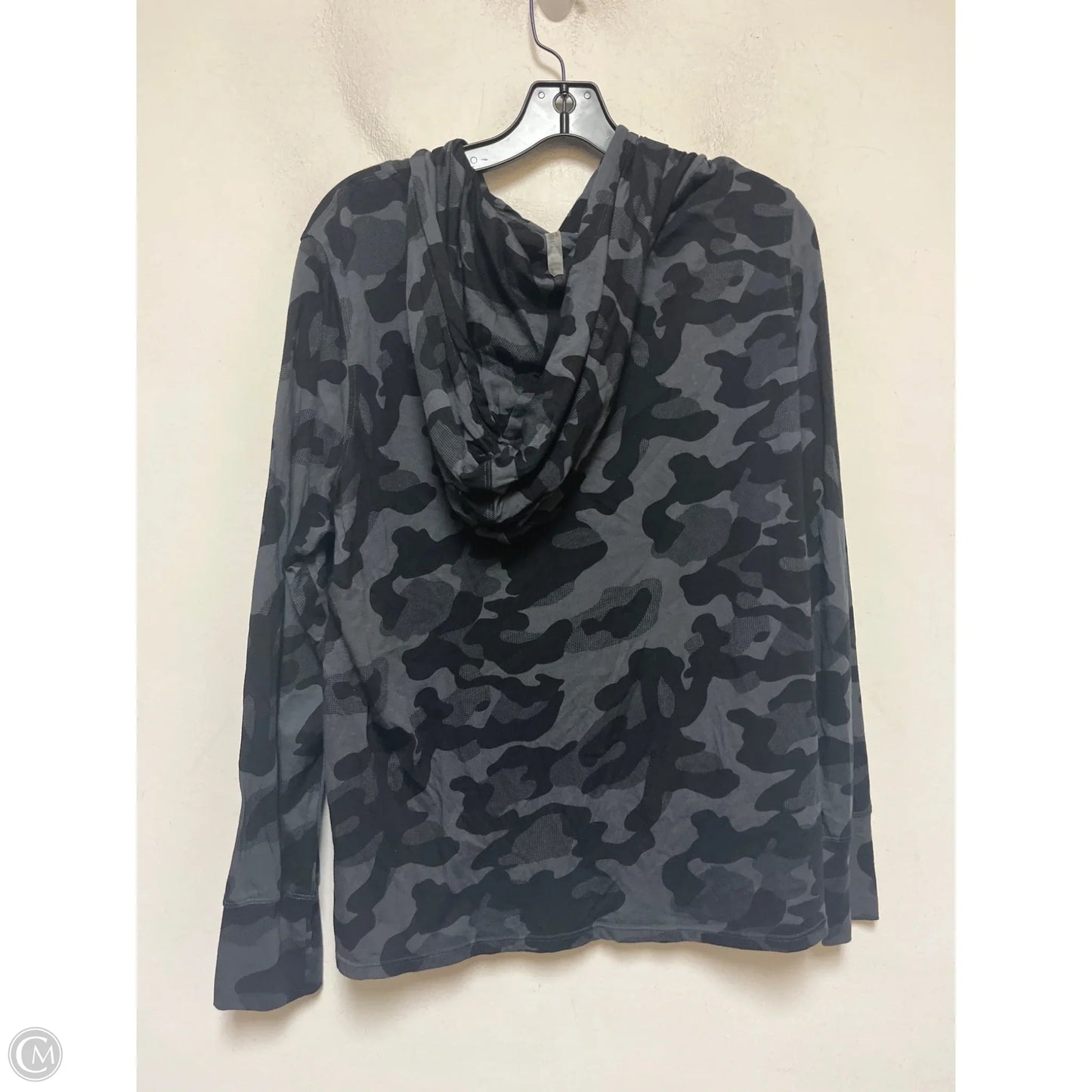 Top Long Sleeve By Calvin Klein In Camouflage Print, Size: L