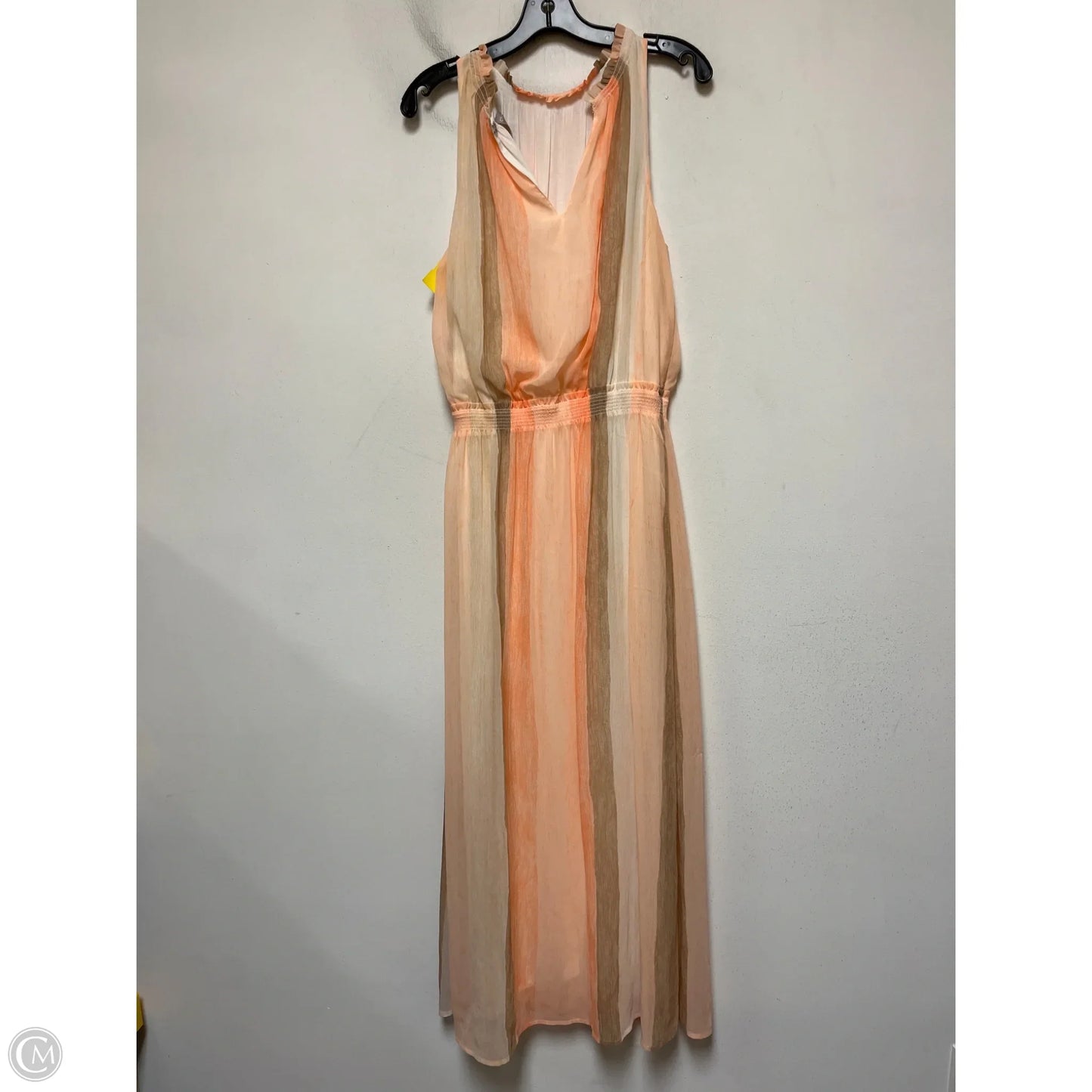Dress Casual Maxi By Chicos In Orange & Tan, Size: S