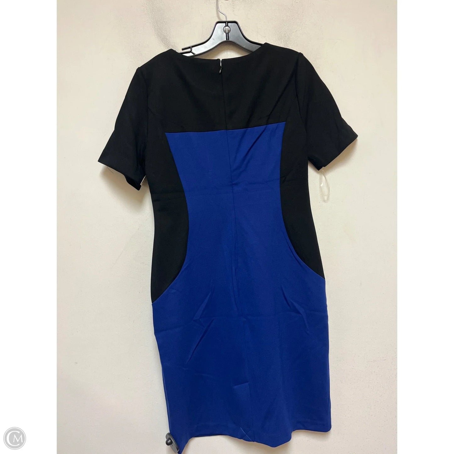 Dress Casual Midi By Premise In Black & Blue, Size: 10