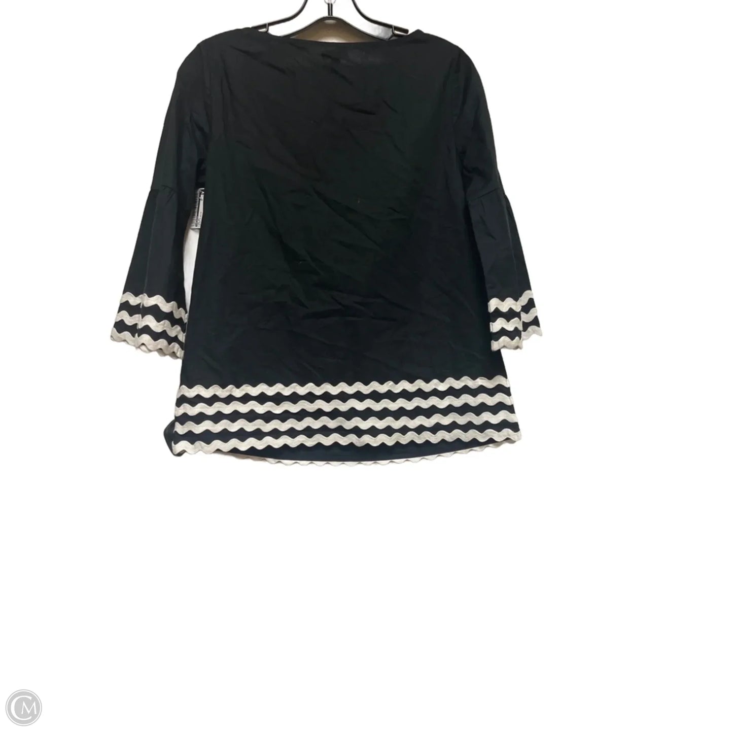 Top Short Sleeve By Talbots In Black & White, Size: S