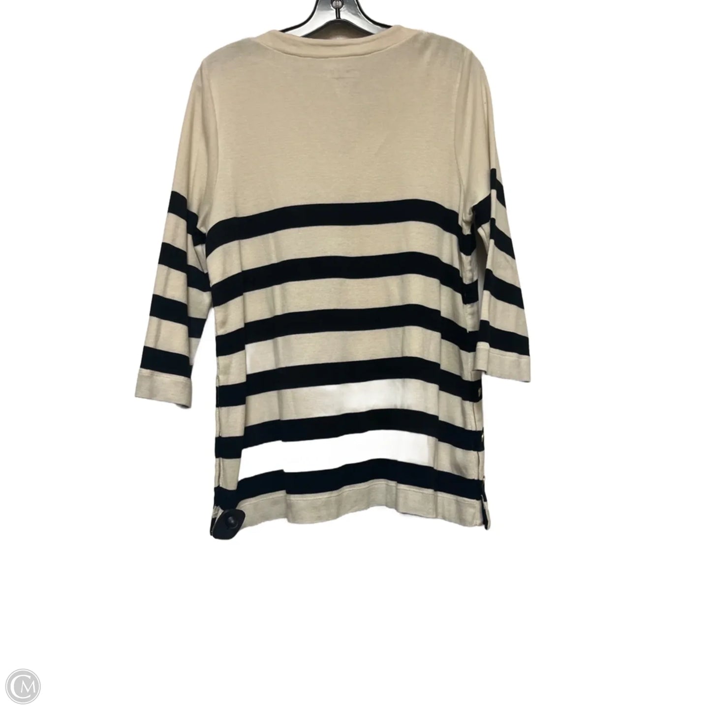 Top Long Sleeve By Chicos In Striped Pattern, Size: M
