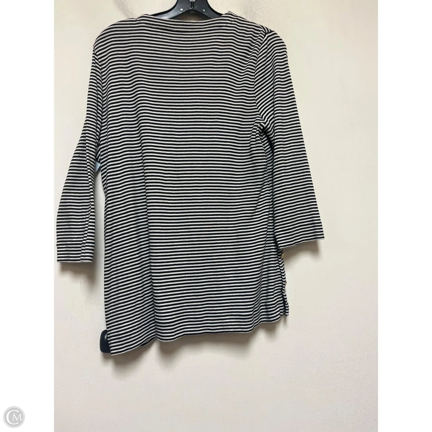 Top Long Sleeve By Chicos In Striped Pattern, Size: M