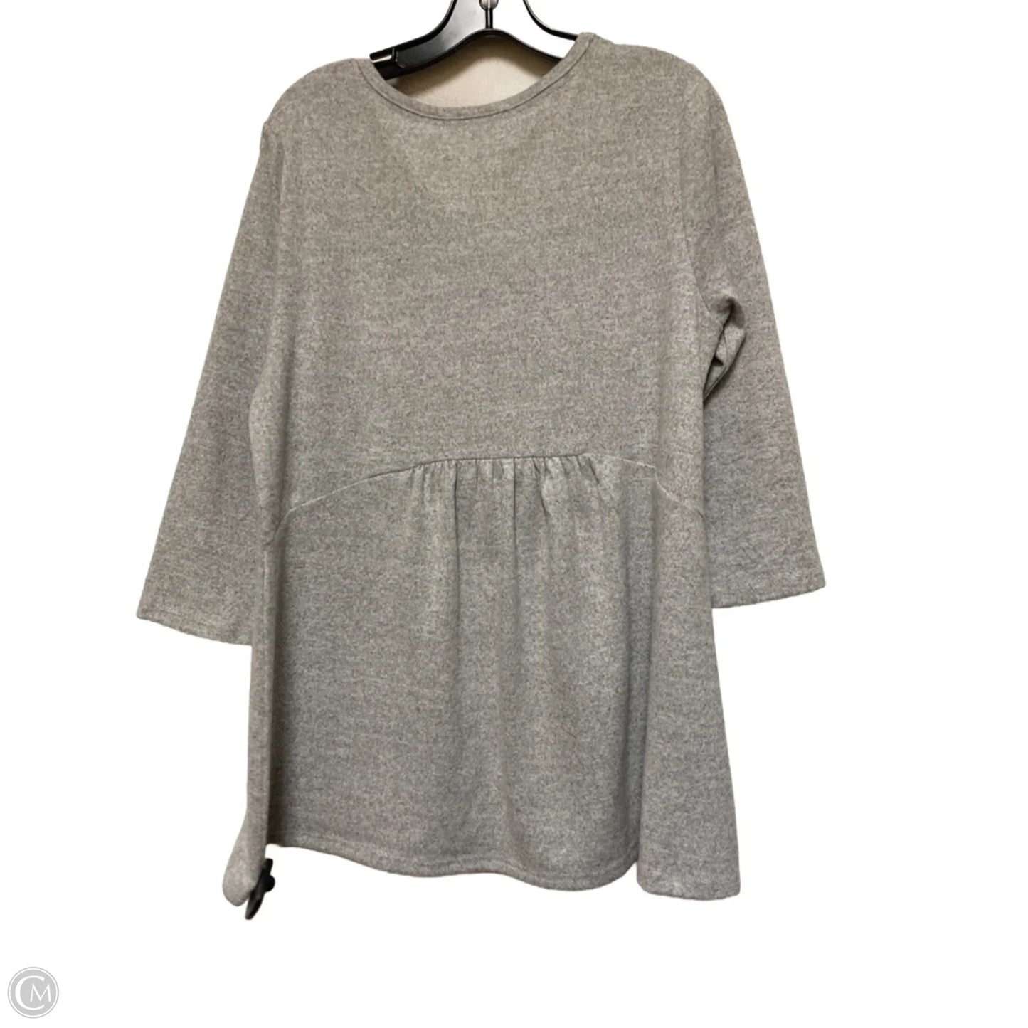 Top Long Sleeve By Clothes Mentor In Grey, Size: L