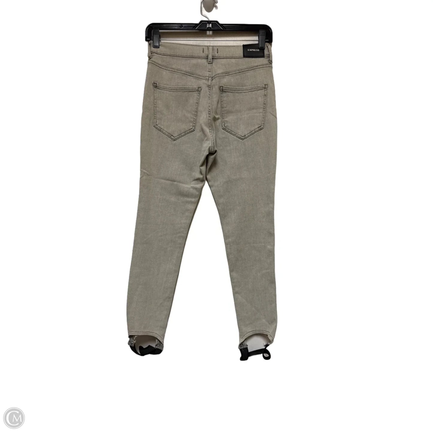 Jeans Skinny By Express In Grey Denim, Size: 2