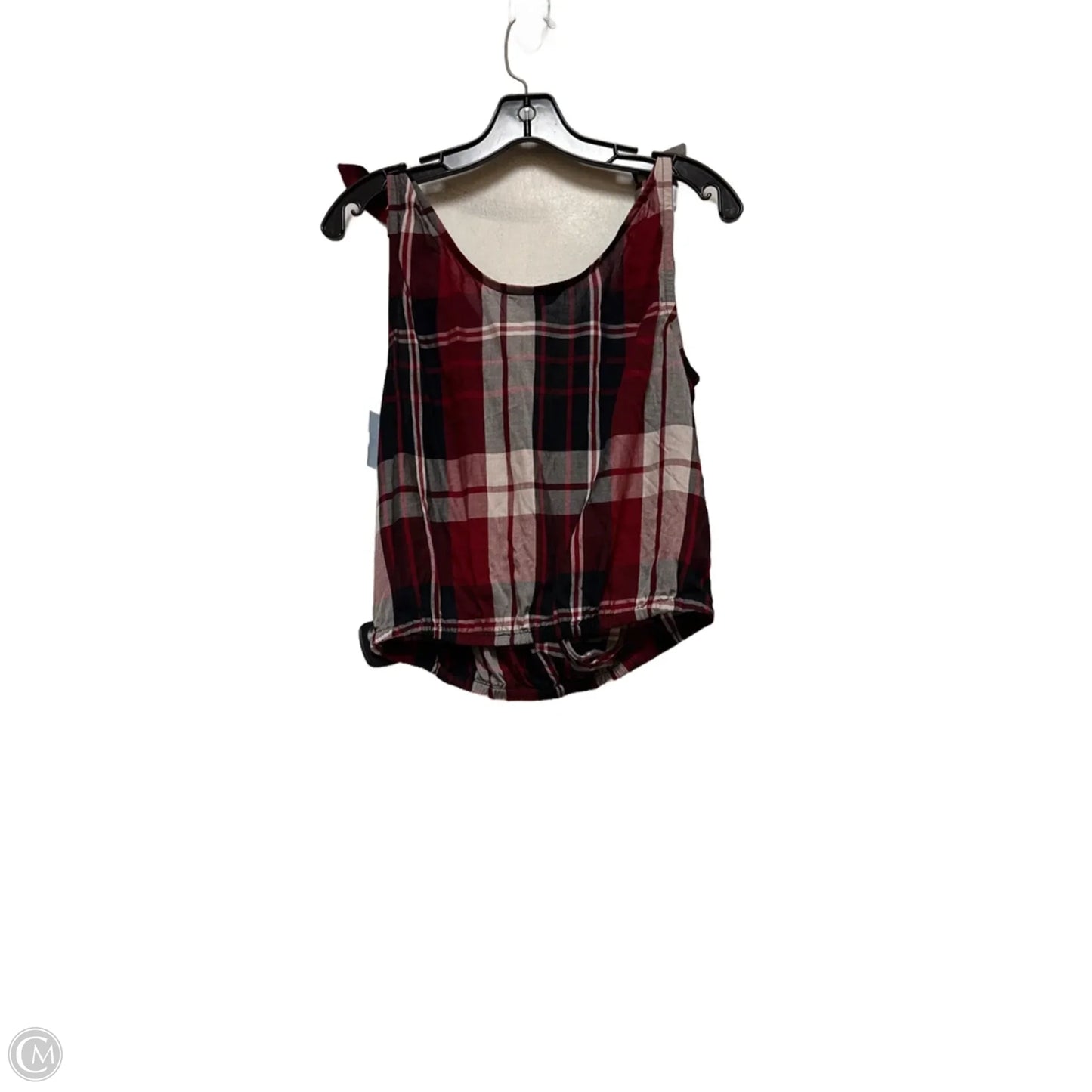 Top Sleeveless By Express In Plaid Pattern, Size: S