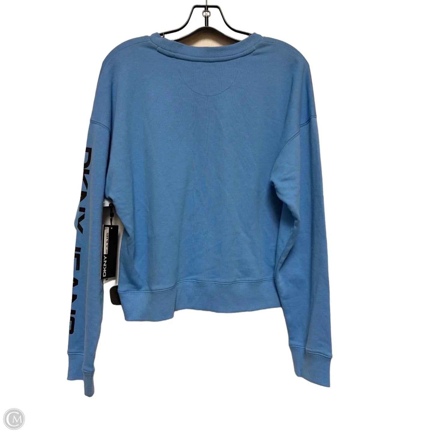 Sweatshirt Collar By Dkny In Black & Blue, Size: M