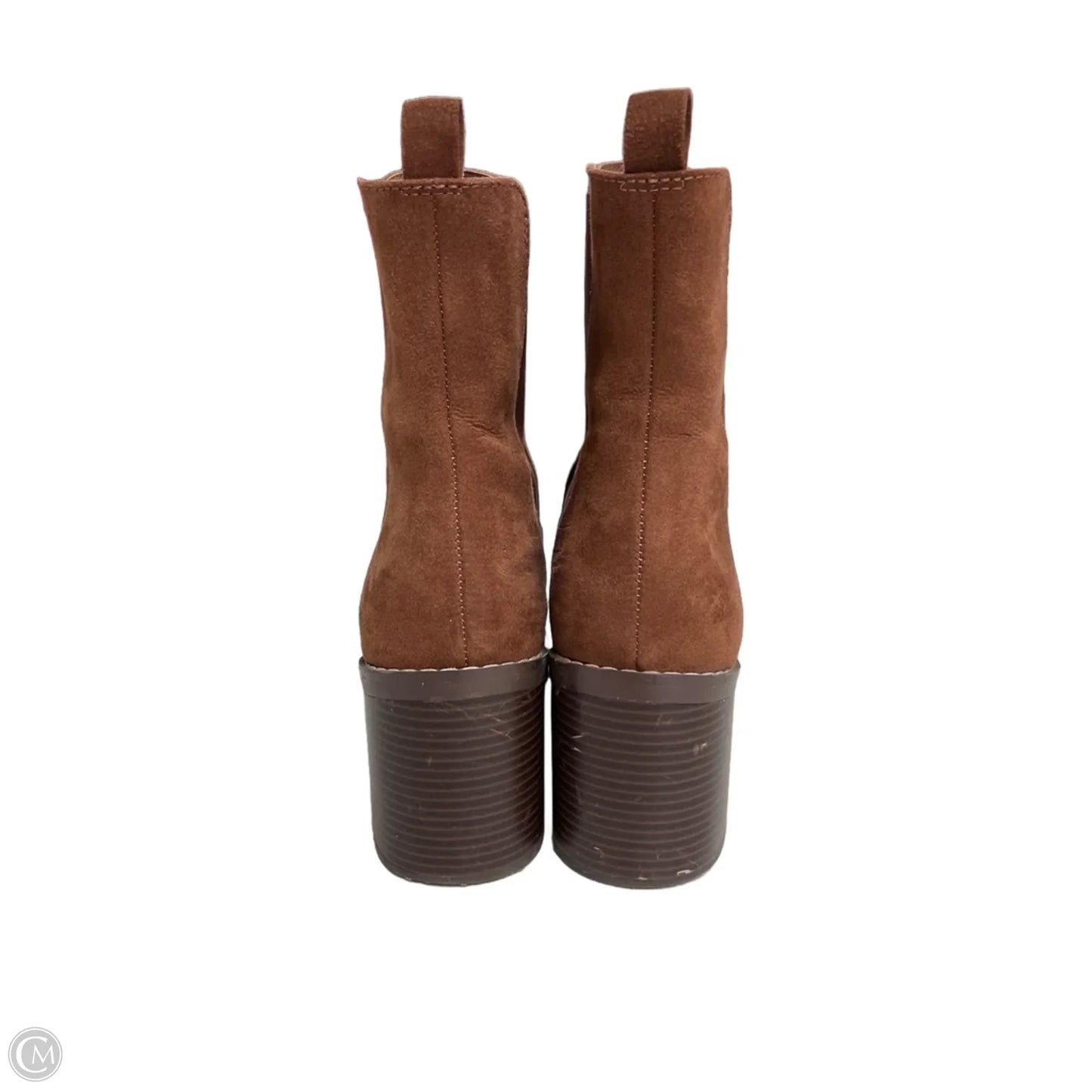 Boots Ankle Heels By Loft In Brown, Size: 8.5