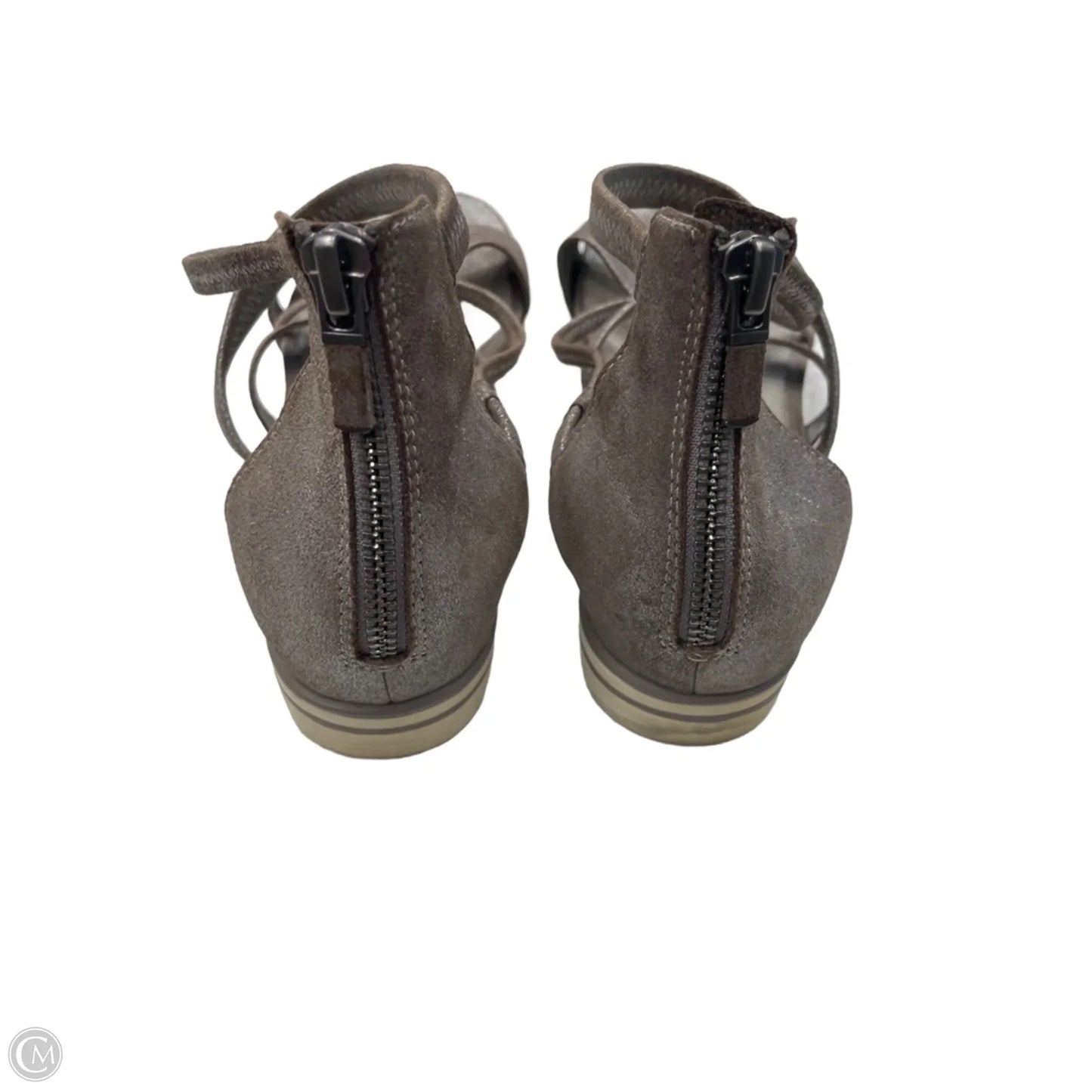 Sandals Flats By Eileen Fisher In Silver, Size: 8