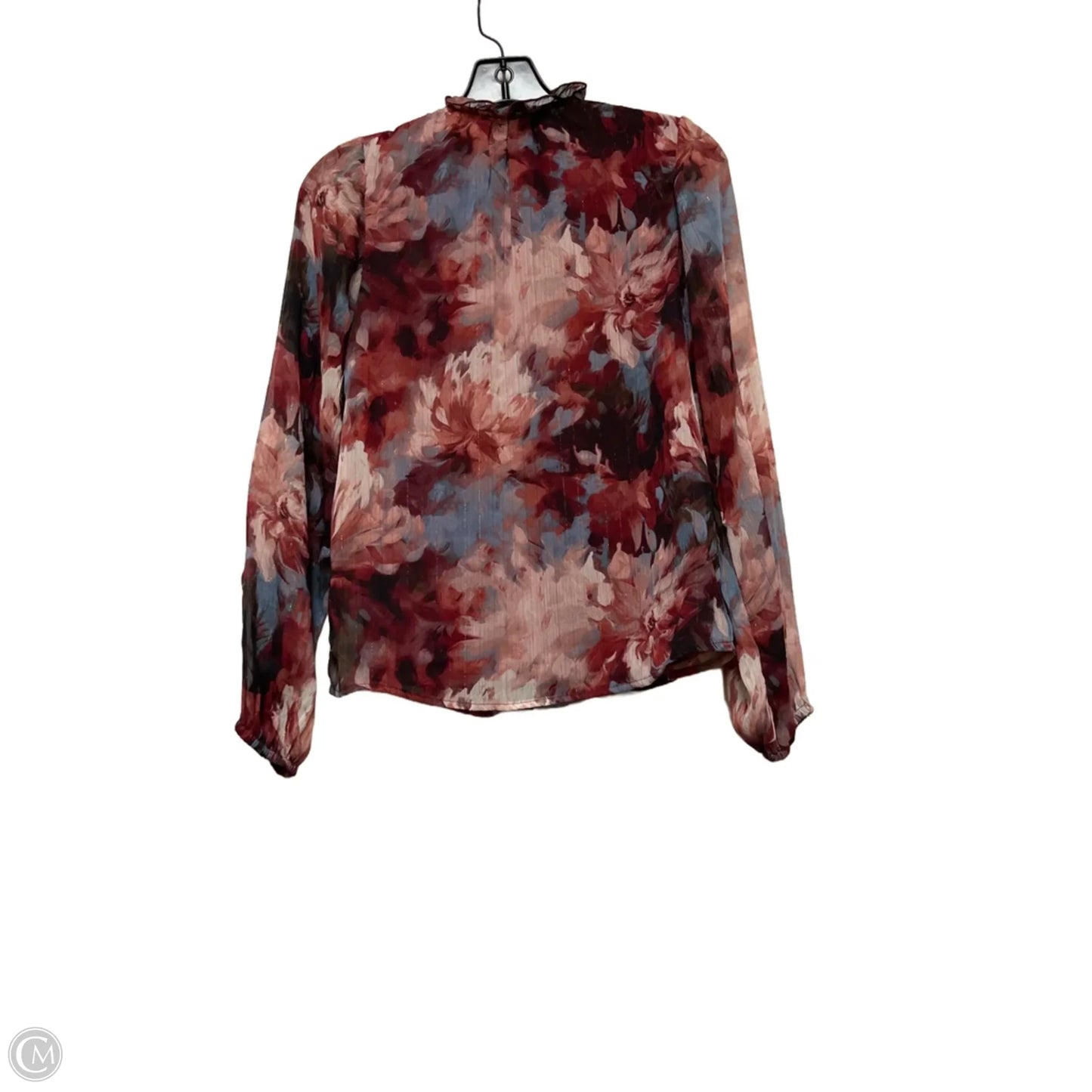 Top Long Sleeve By Tamara H In Maroon, Size: Xs