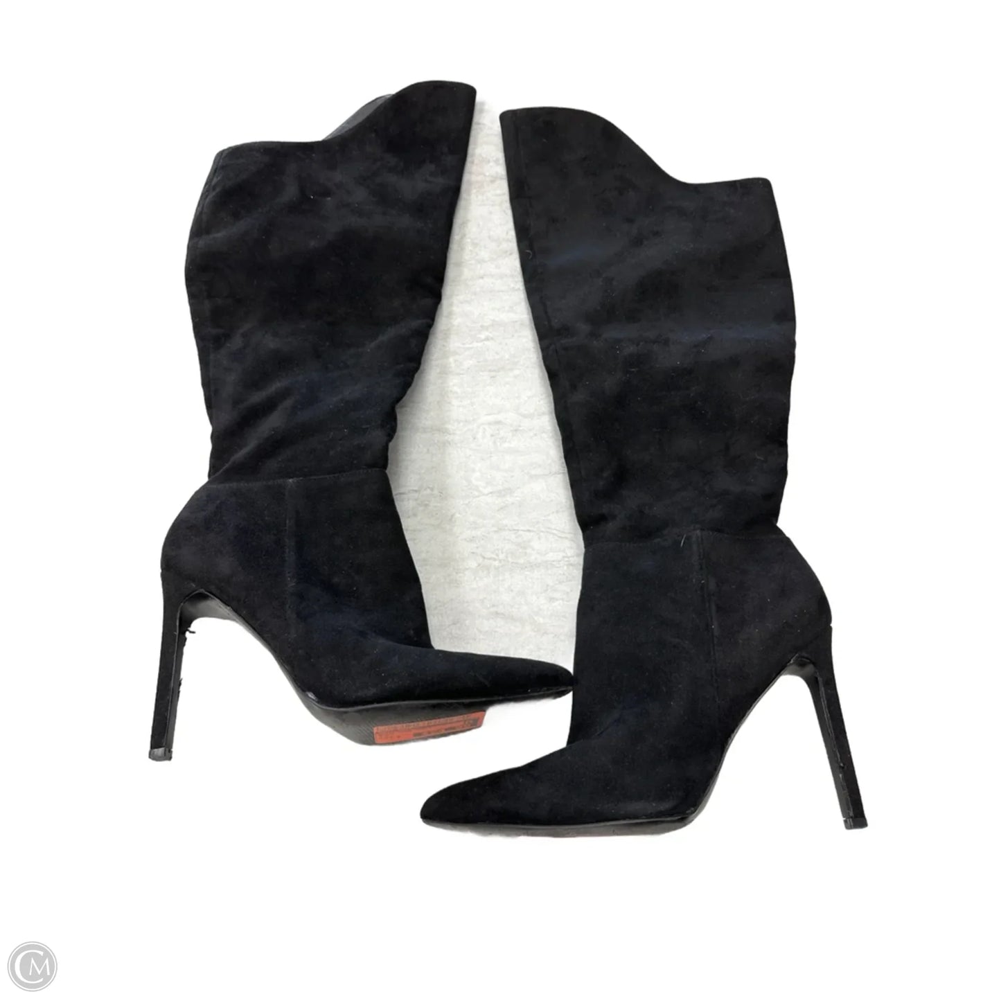 Boots Knee Heels By Nine West In Black, Size: 7.5