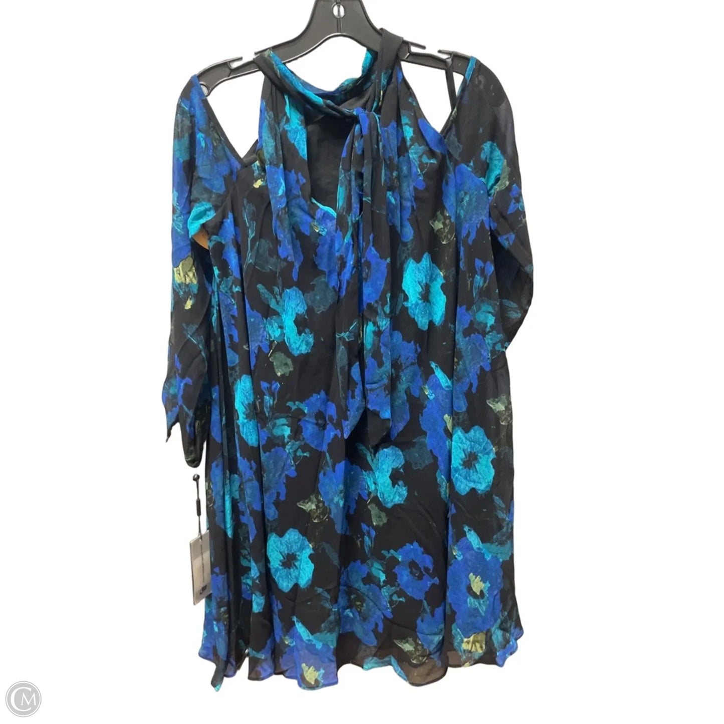 Dress Designer By Karl Lagerfeld In Black & Blue, Size: Xs