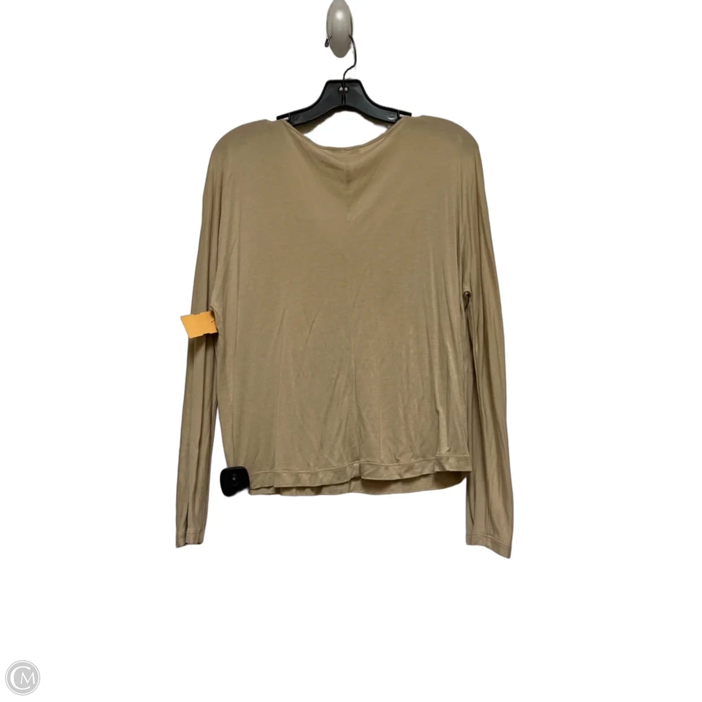 Top Long Sleeve Basic By Vince In Tan, Size: M