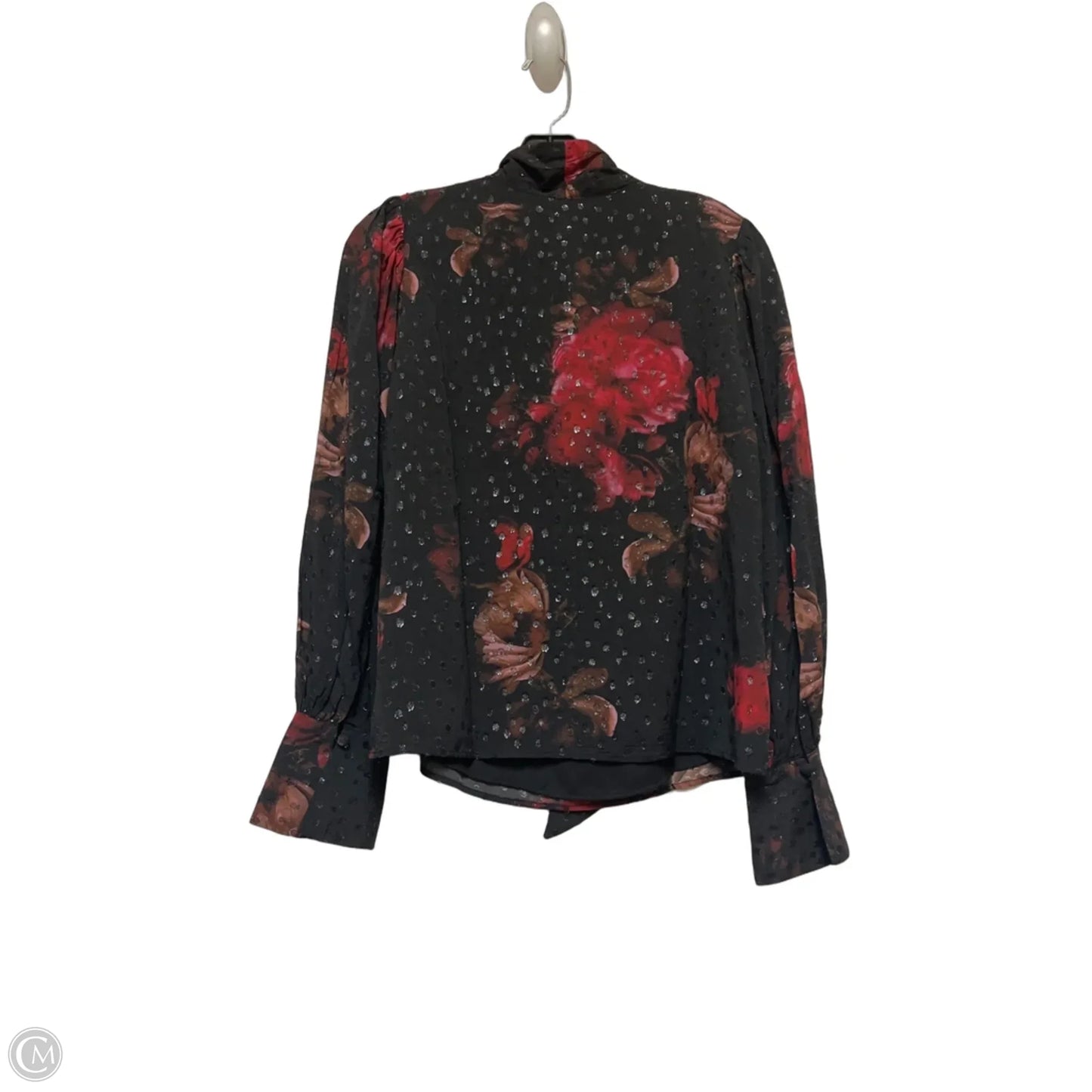 Top Long Sleeve By White House Black Market In Black & Red, Size: S