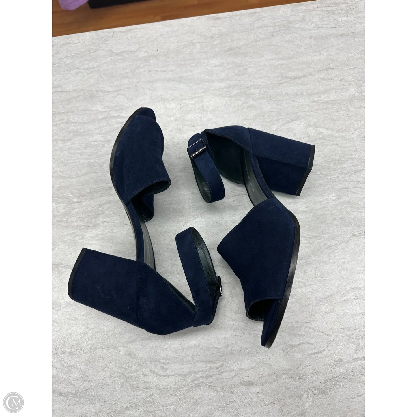 Sandals Designer By Stuart Weitzman In Navy, Size: 11.5