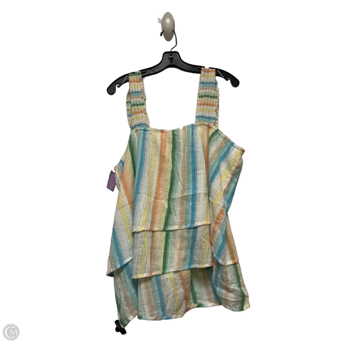 Top Sleeveless By Cato In Striped Pattern, Size: 2x