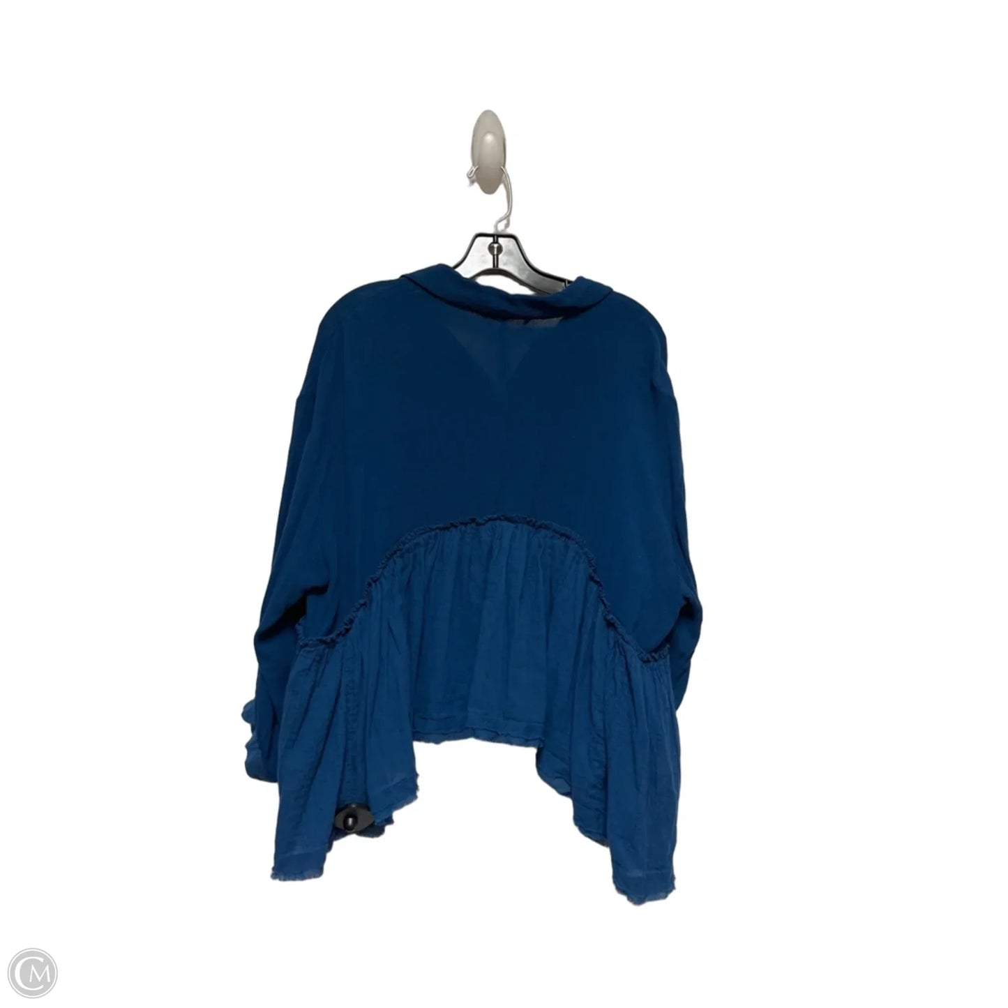 Top Long Sleeve By Free People In Teal, Size: M