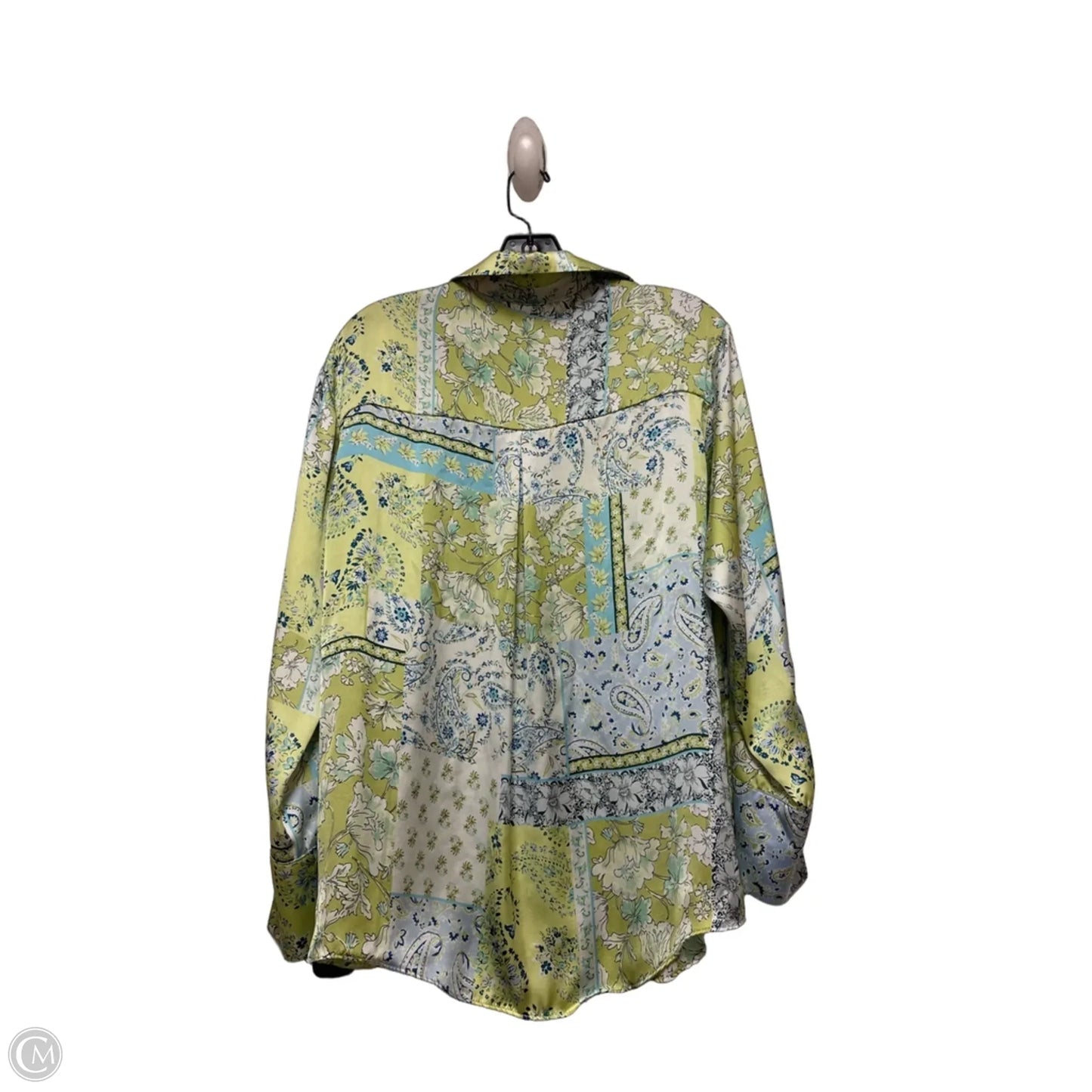 Top Long Sleeve By Zara In Paisley Print, Size: M