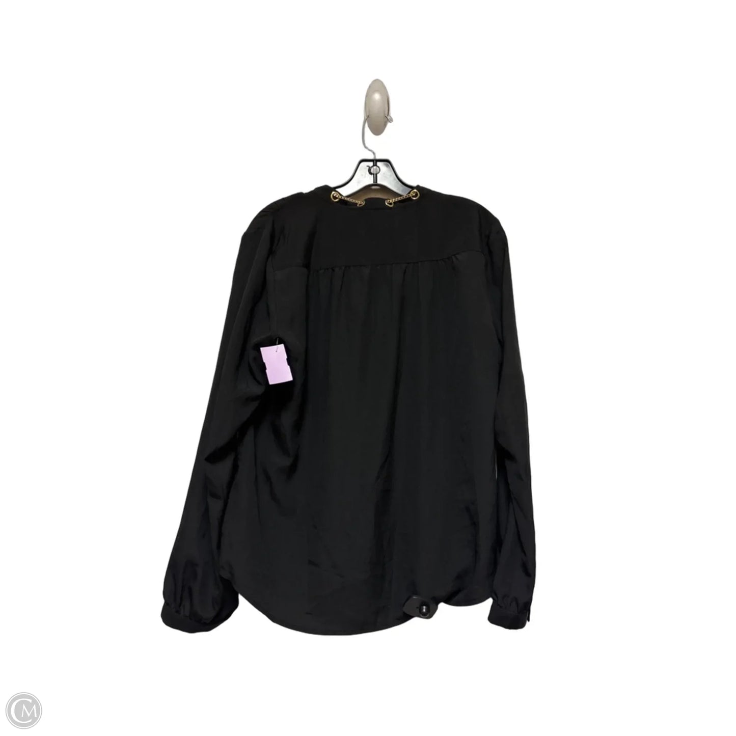 Top Long Sleeve By Michael By Michael Kors In Black, Size: L