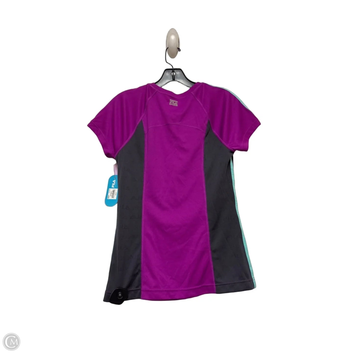Athletic Top Short Sleeve By Fila In Purple, Size: S