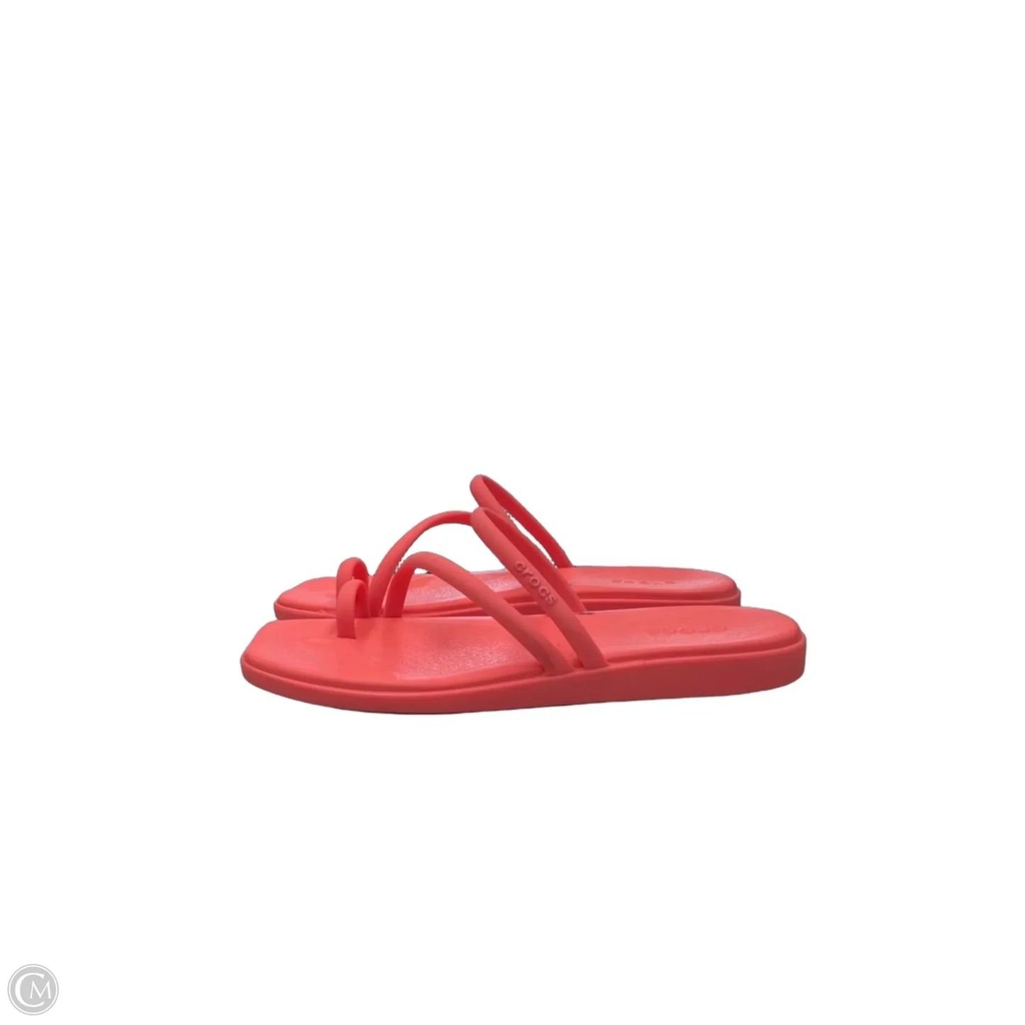 Sandals Flats By Crocs In Coral, Size: 8