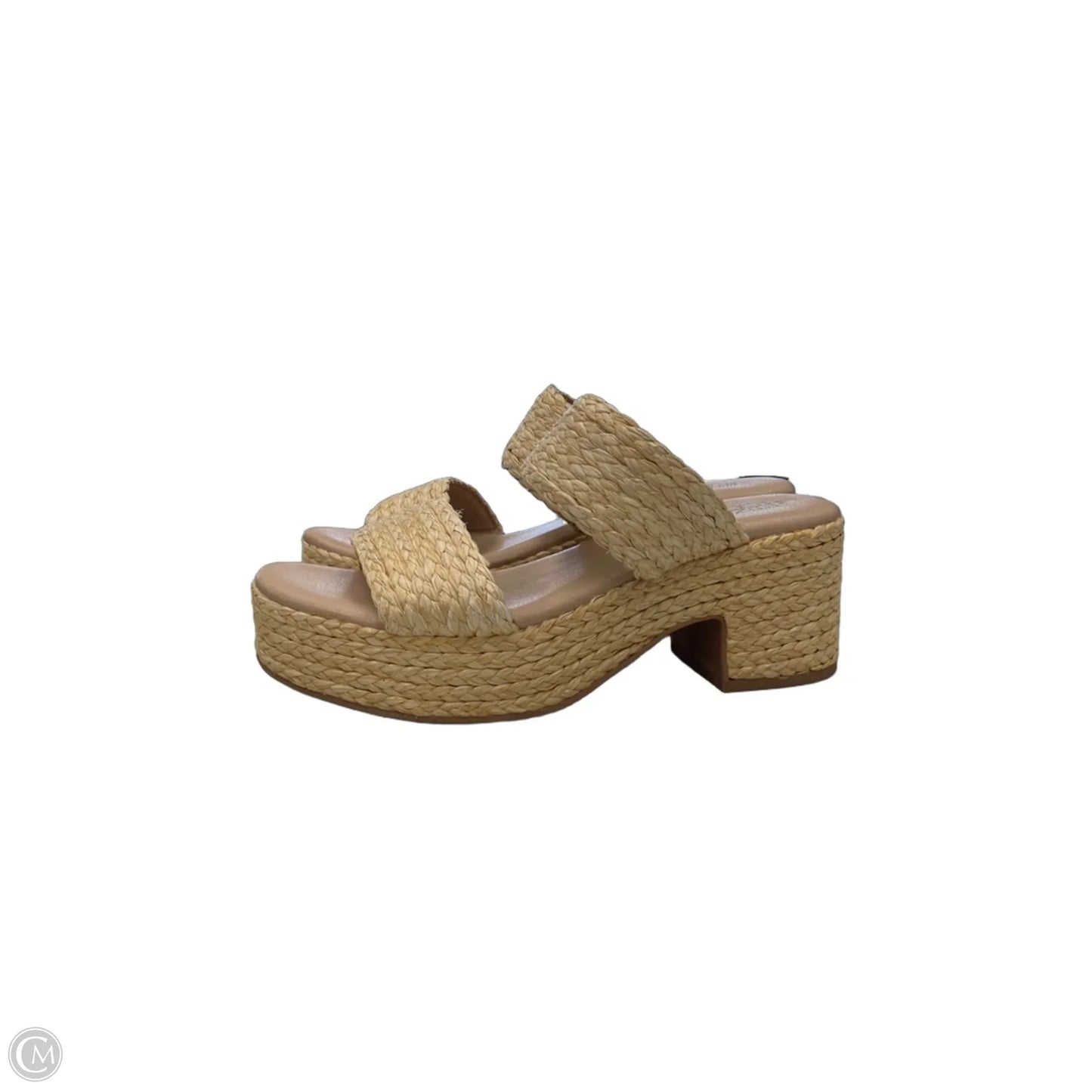 Sandals Heels Block By No Boundaries In Tan, Size: 11