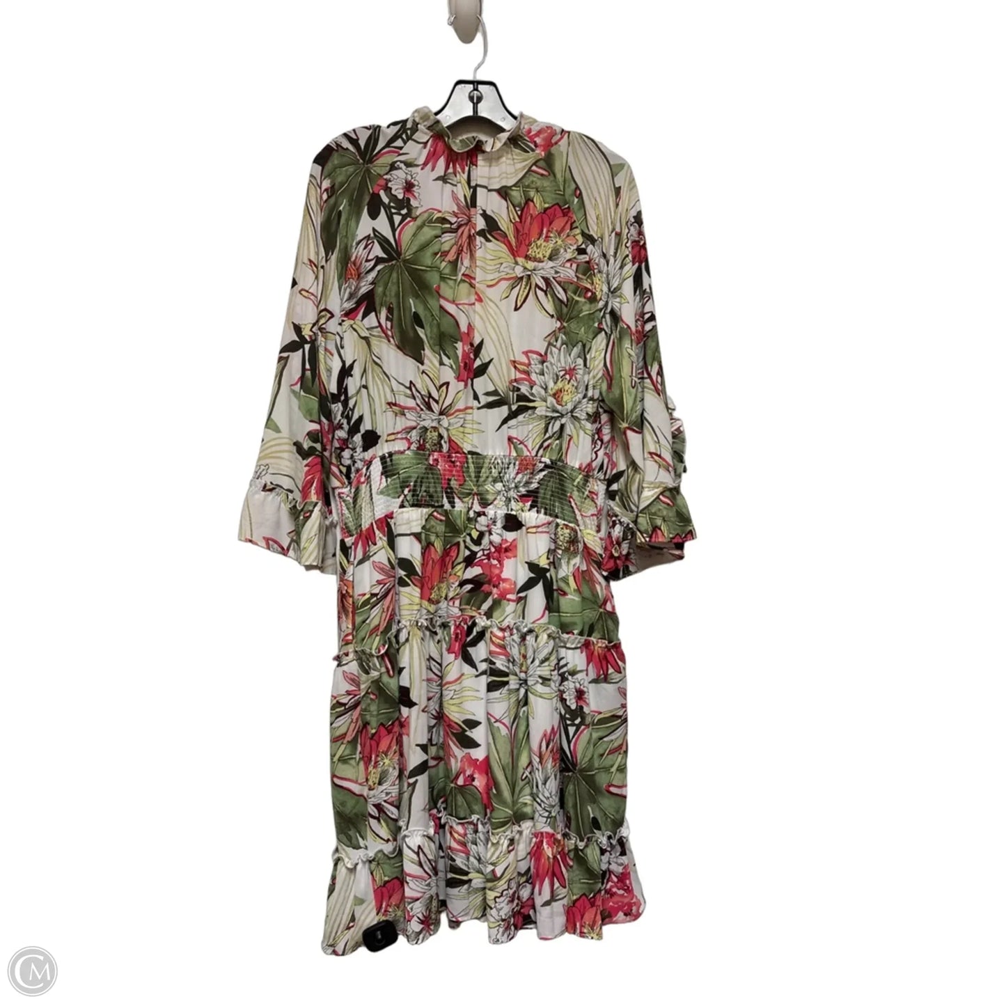Dress Casual Short By Chicos In Tropical Print, Size: M