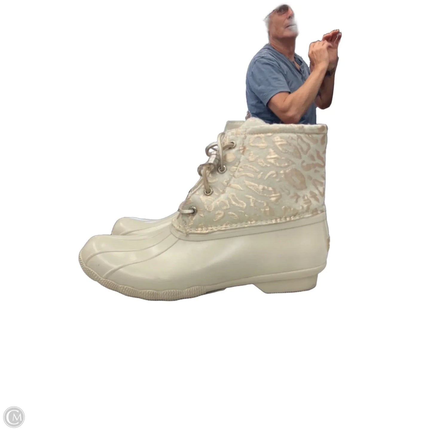 Boots Rain By Sperry In Cream, Size: 9
