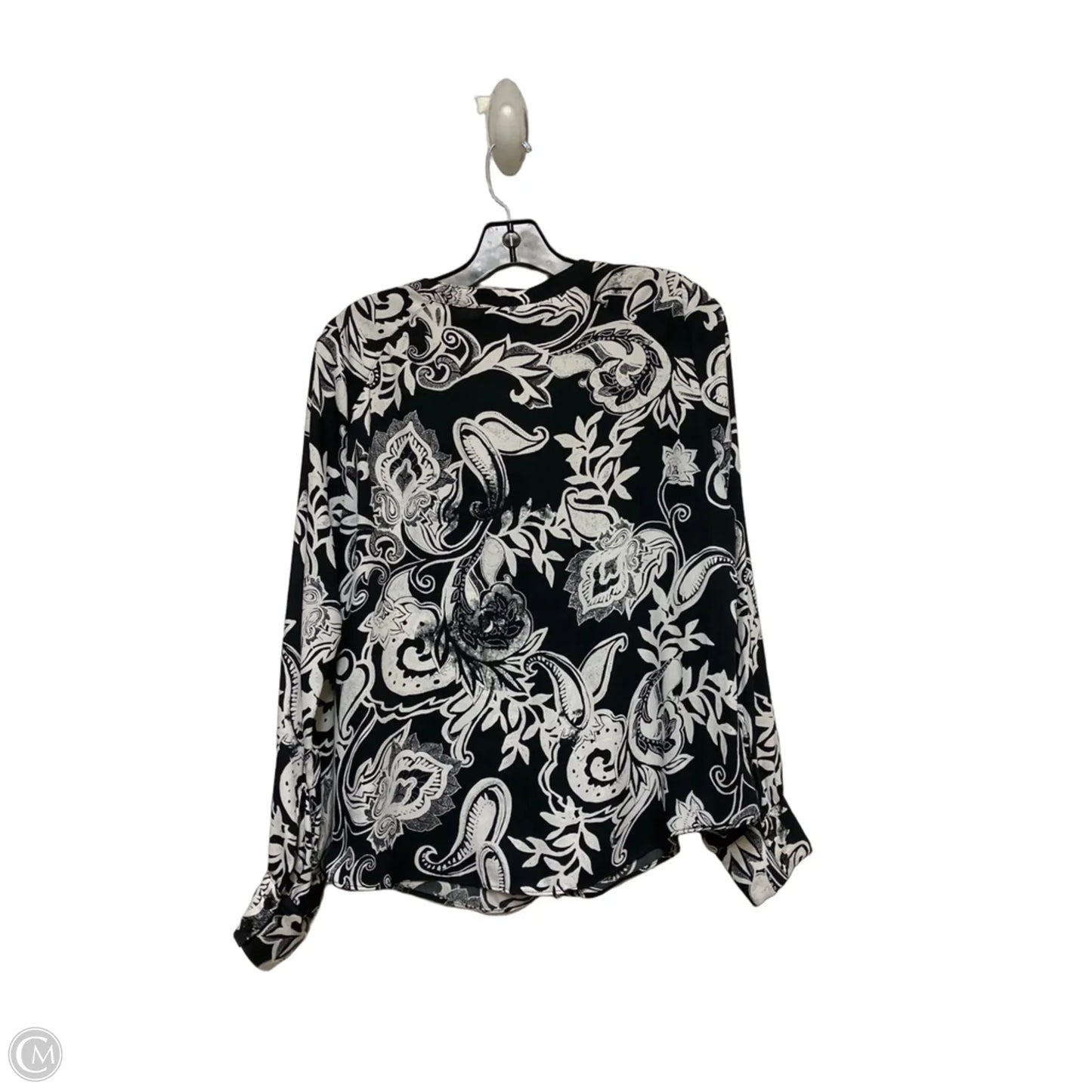 Top Long Sleeve By White House Black Market In Black & White, Size: S
