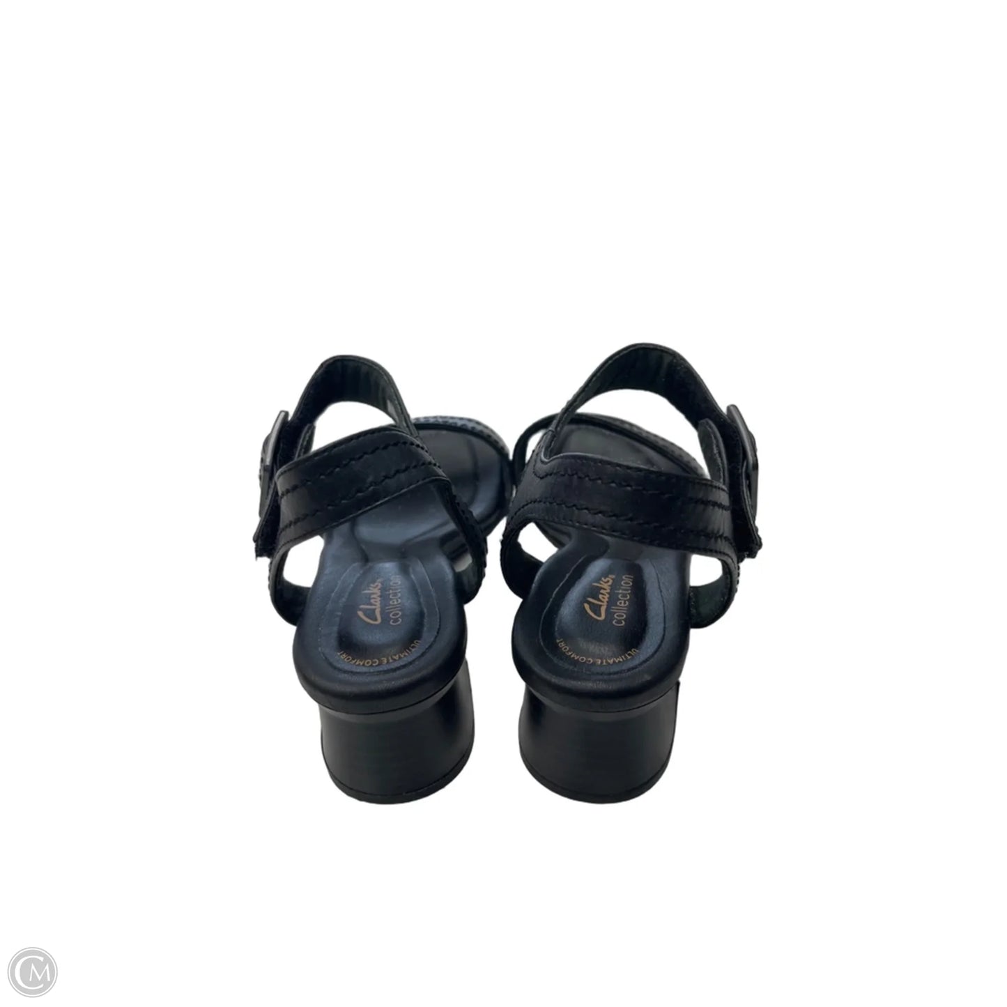 Sandals Heels Block By Clarks In Black, Size: 7