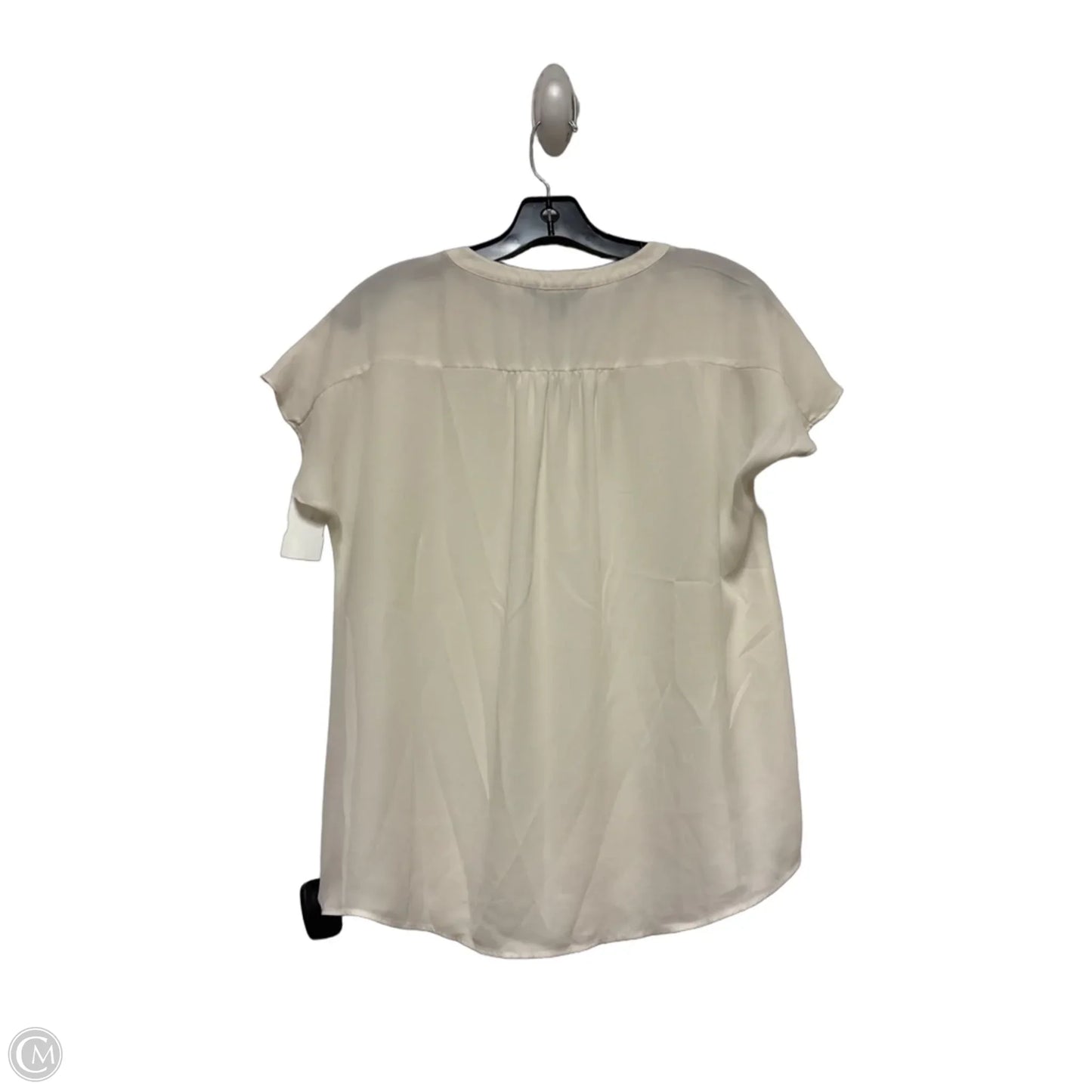 Top Short Sleeve By Banana Republic In Cream, Size: S