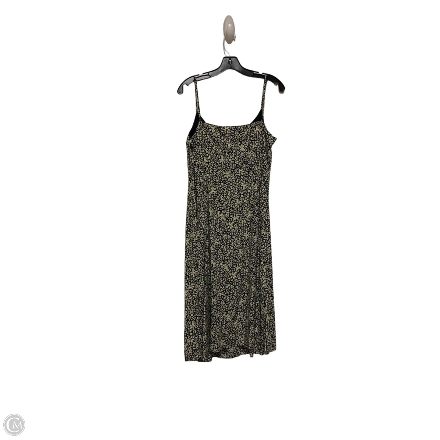 Dress Casual Midi By Uniqlo In Black & Cream, Size: L