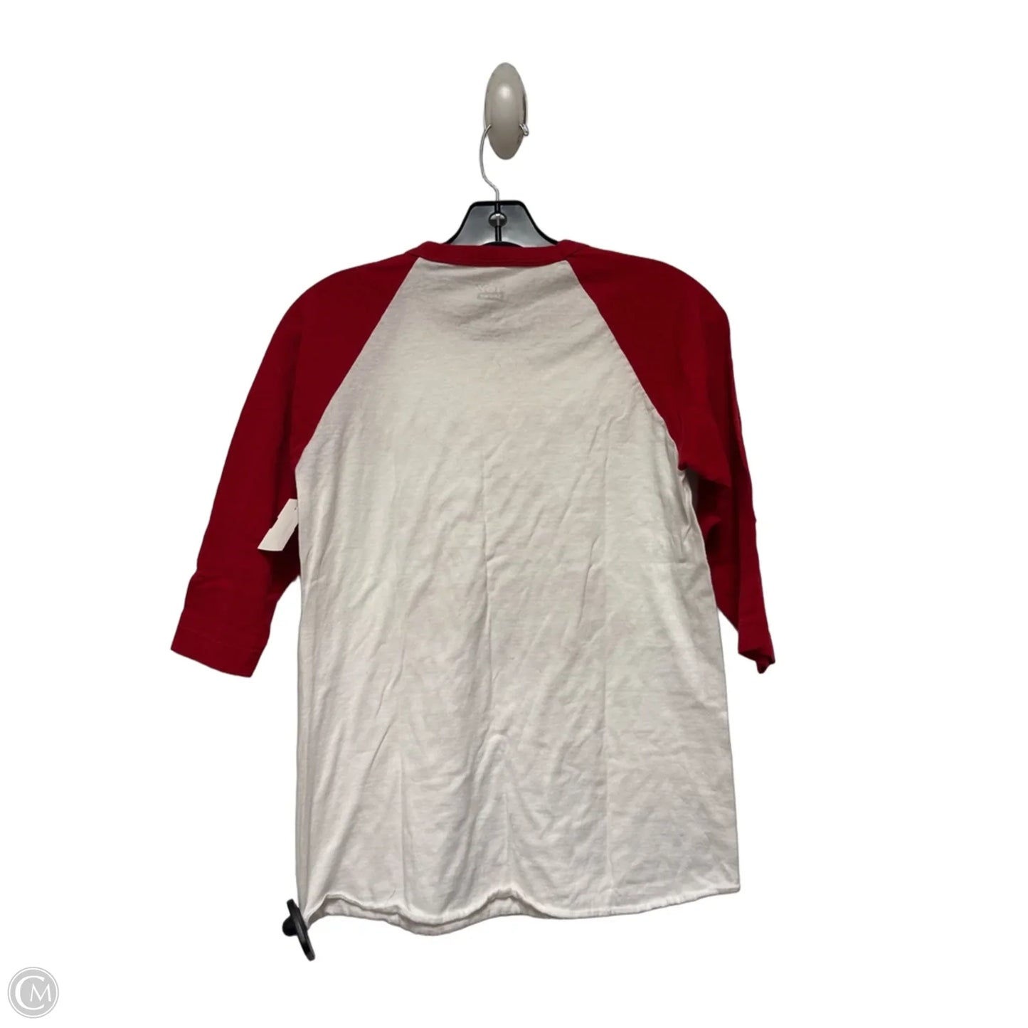 Top Short Sleeve By Disney In Red & White, Size: S