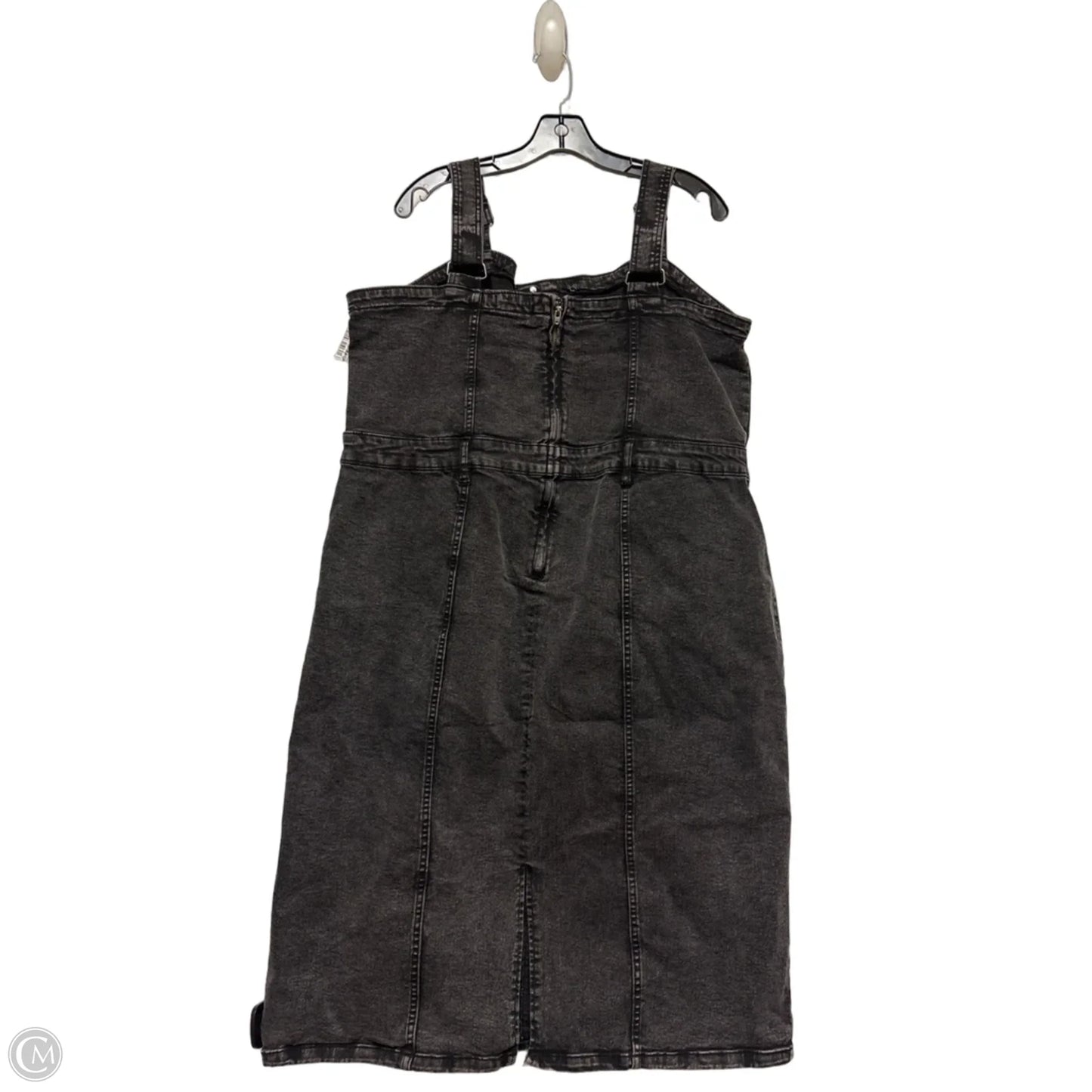 Dress Casual Midi By Ava & Viv In Black Denim, Size: 2x